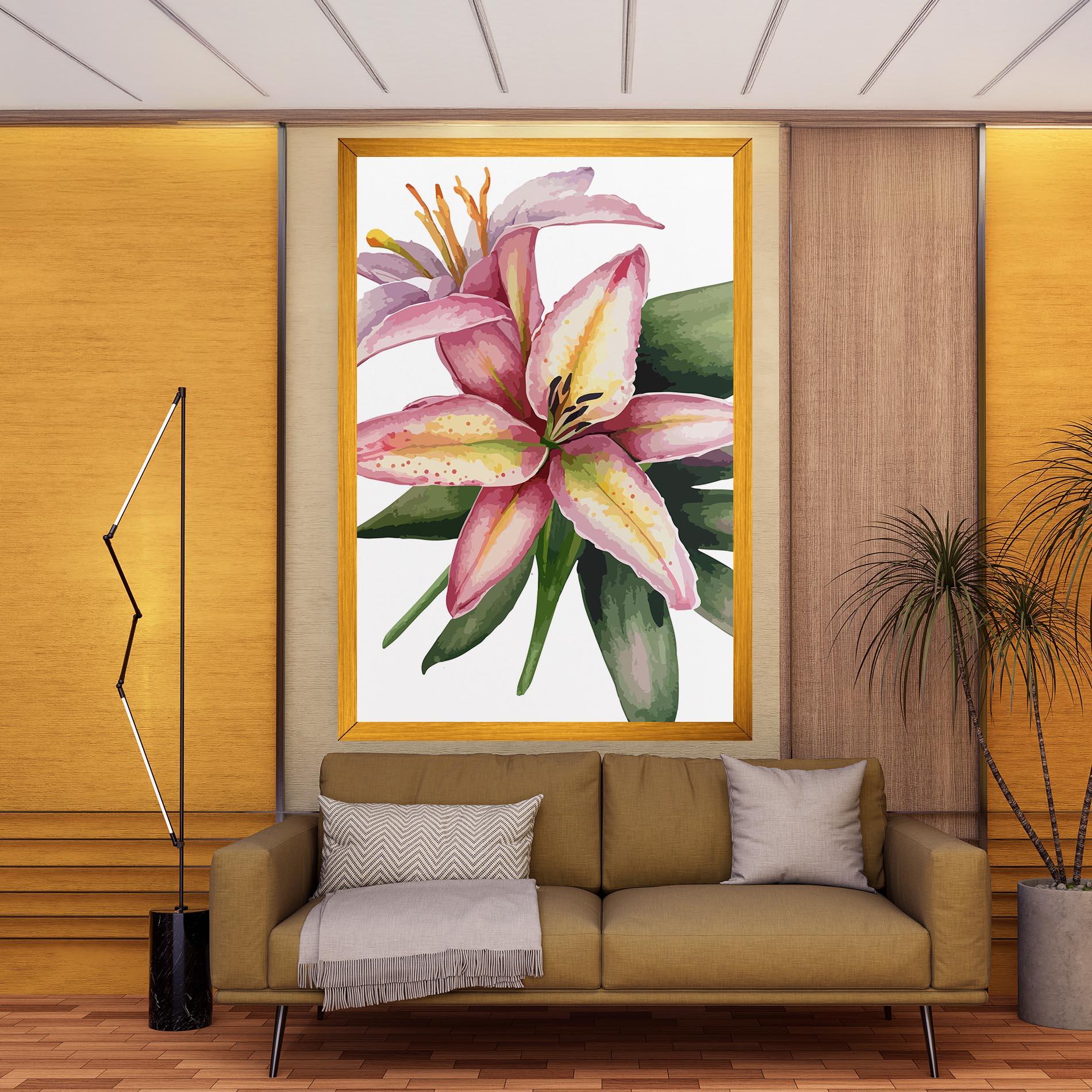 Tablou Canvas Lily Pretty Pink mockup 9