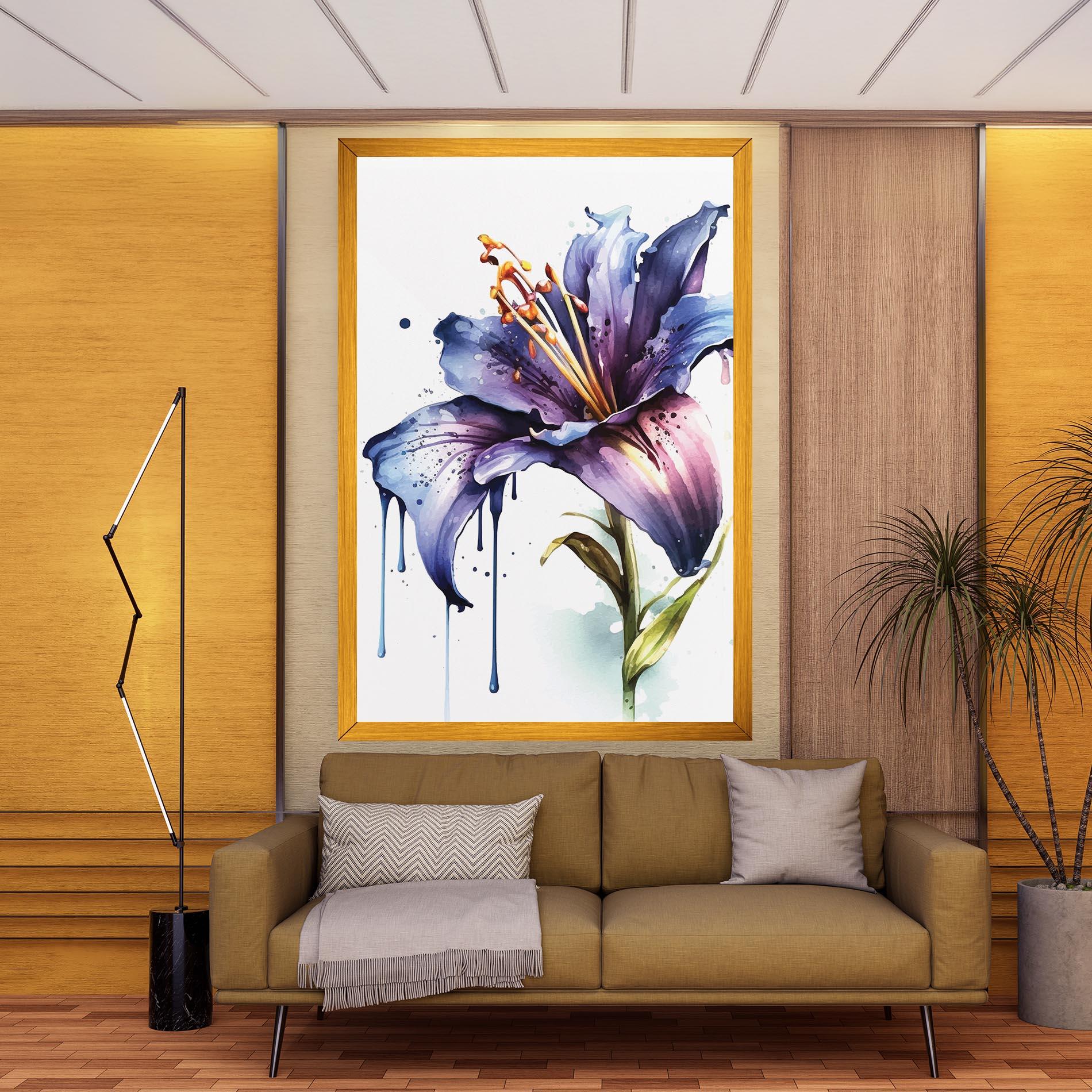 Tablou Canvas Purple Orange Lily mockup 9