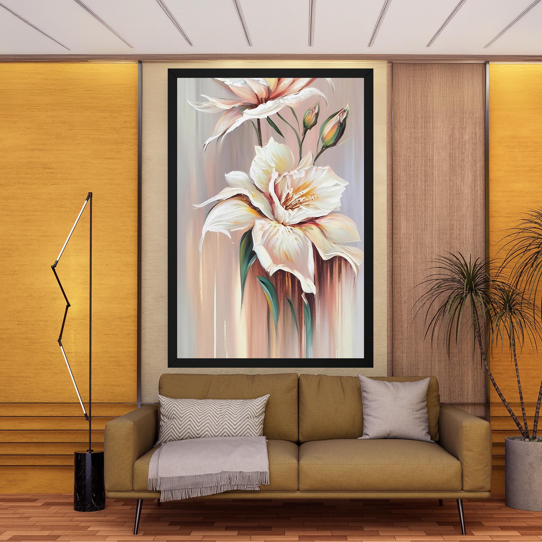 Tablou Canvas Abstract Lily Painting mockup 9