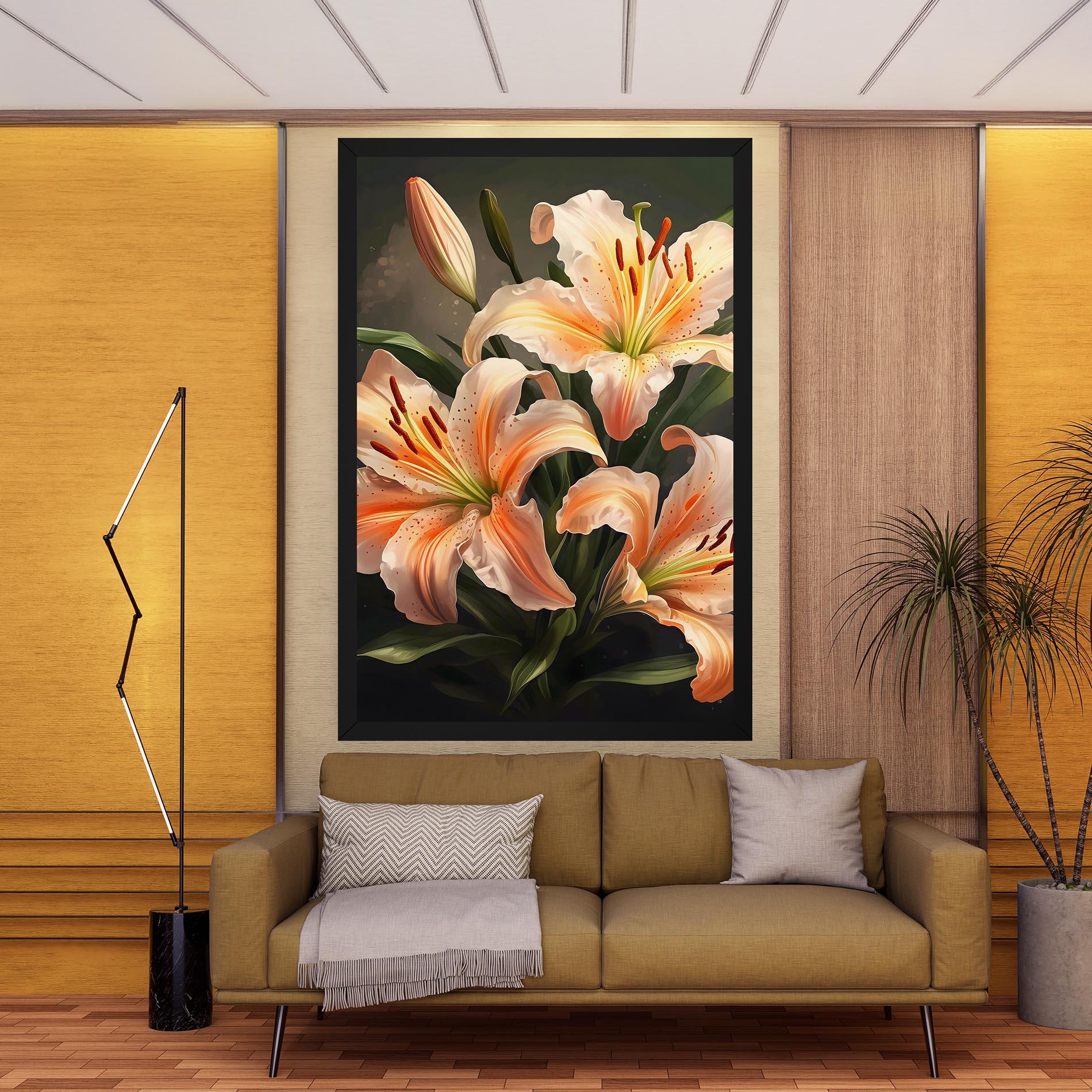 Tablou Canvas Light Orange Lily mockup 9