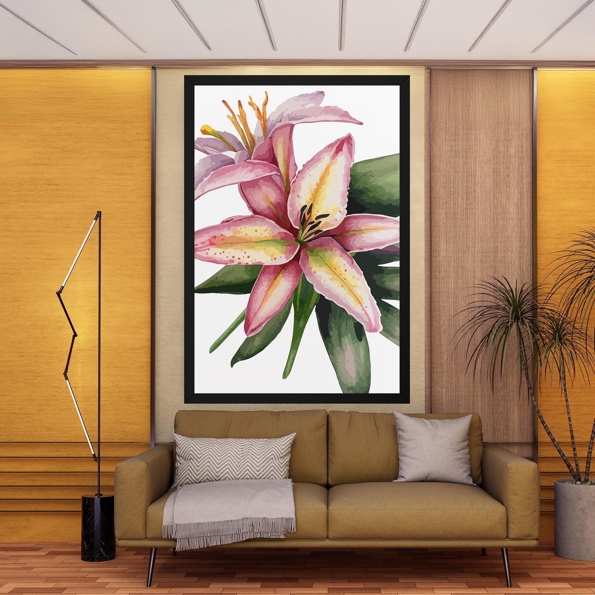 Tablou Canvas Lily Pretty Pink mockup 9