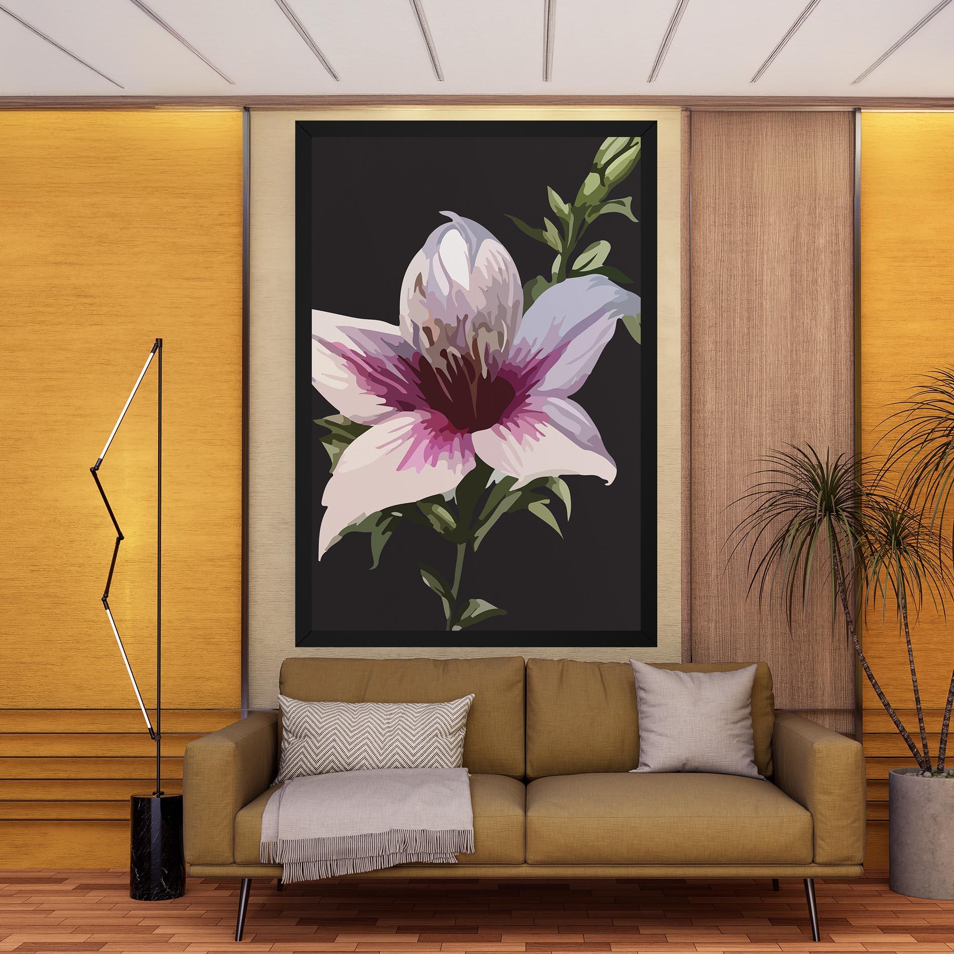 Tablou Canvas Pink Pretty Lily mockup 9