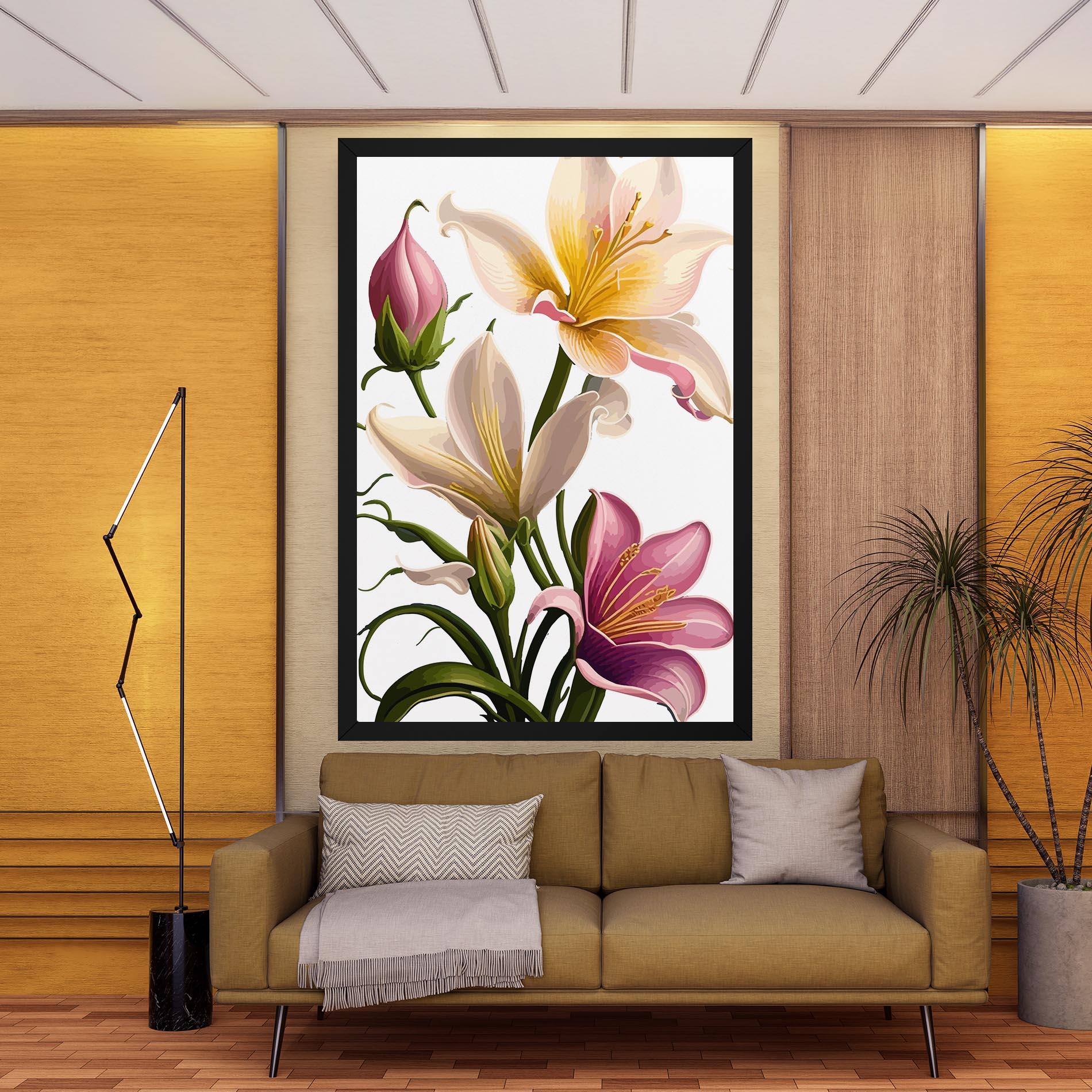 Tablou Canvas Purple White Lily mockup 9
