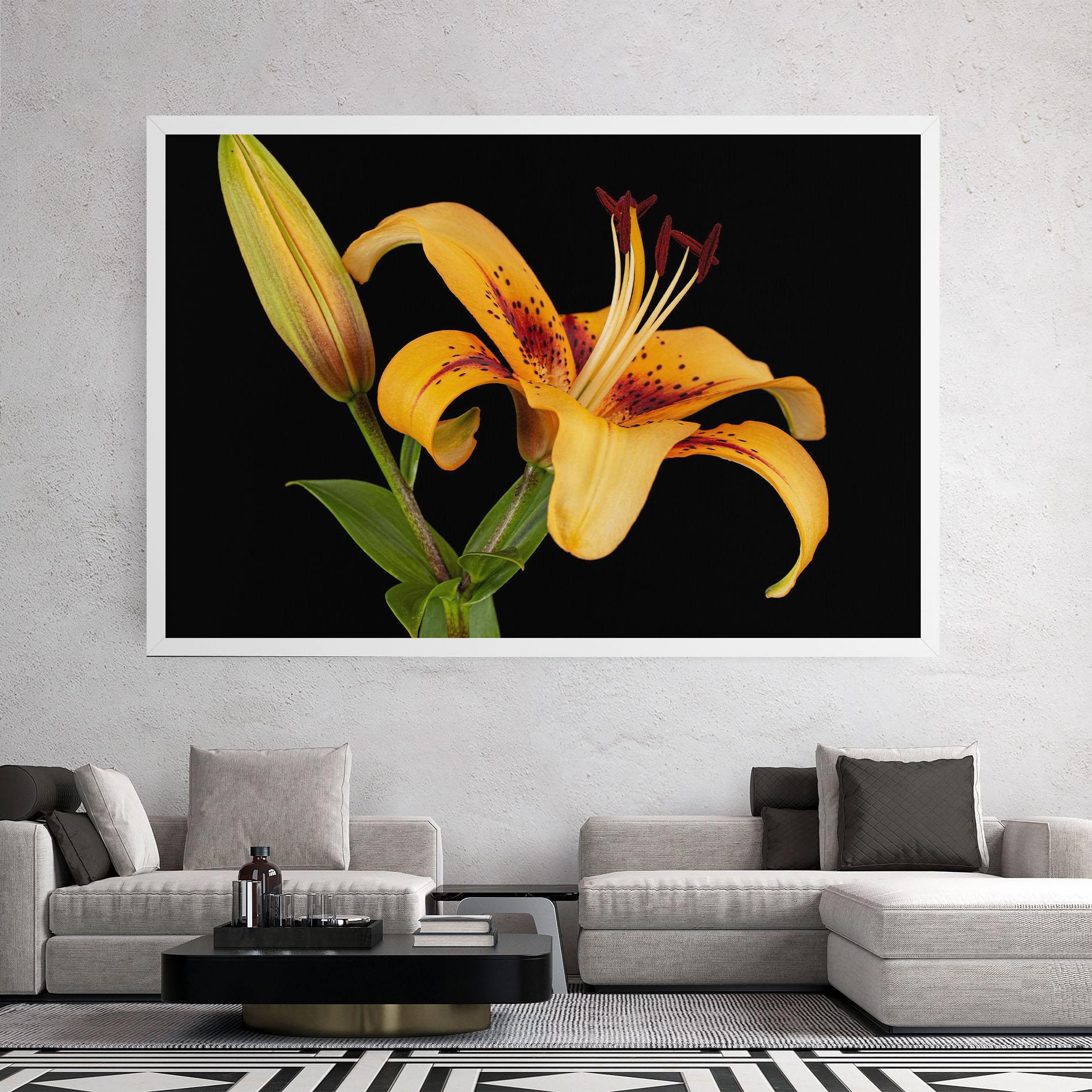 Tablou Canvas Beautiful Yellow Lily mockup 2