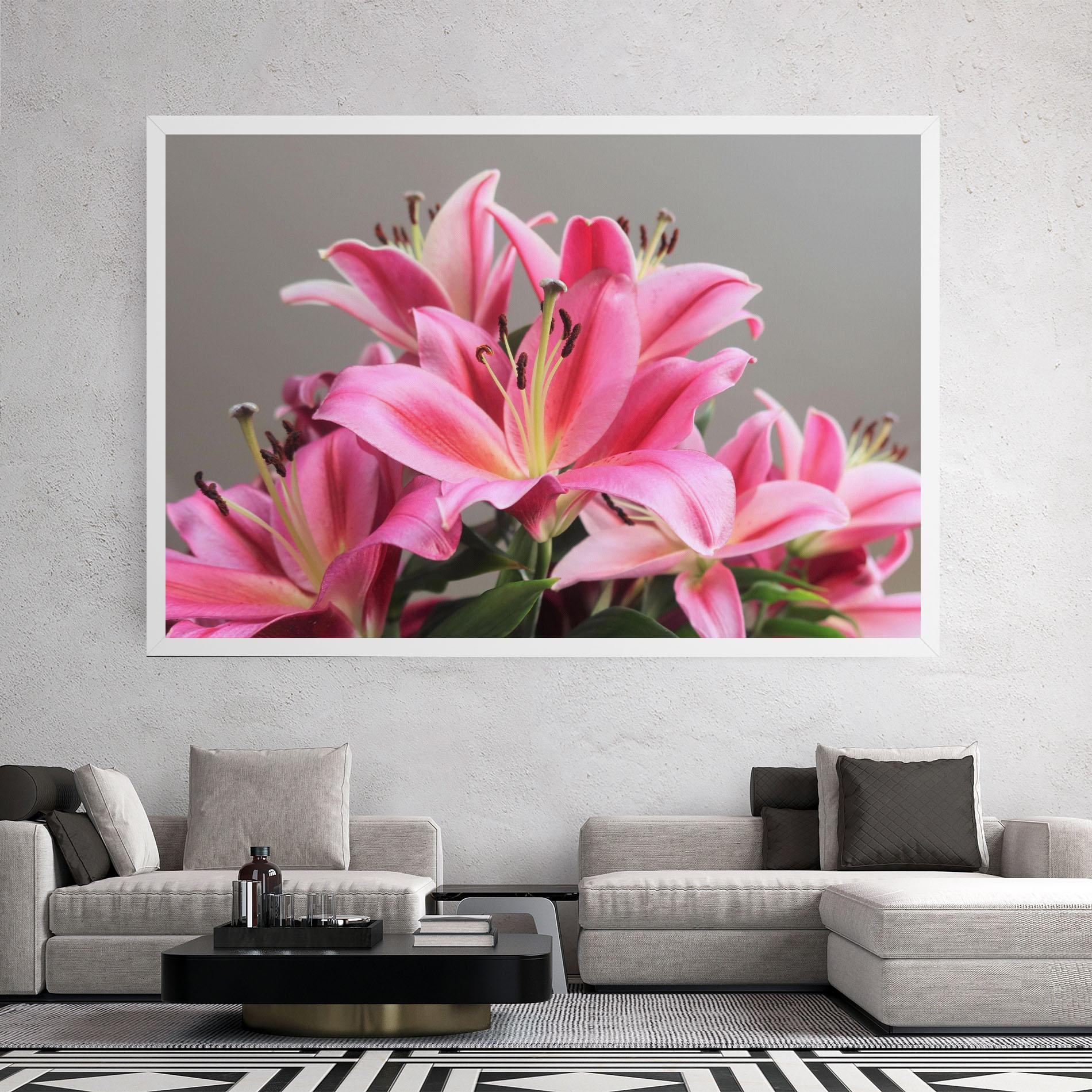 Tablou Canvas Light Pink Lily View mockup 2