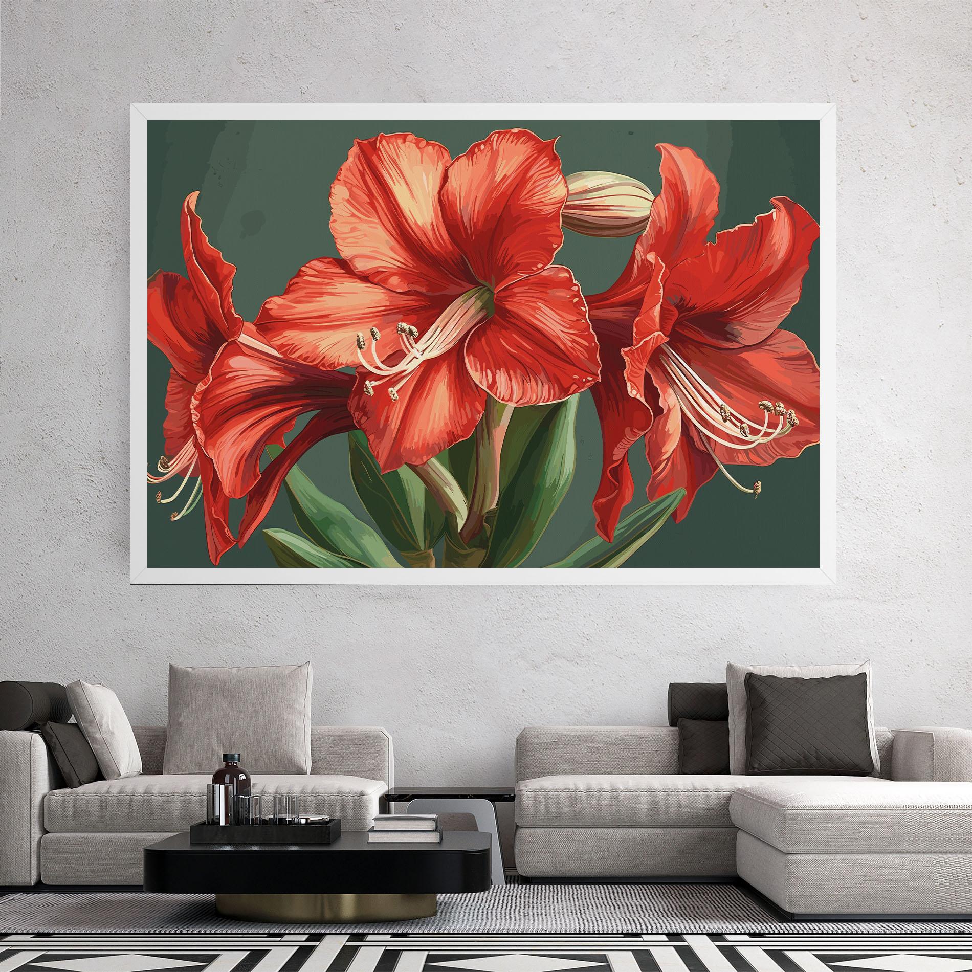 Tablou Canvas Lily Orange Art mockup 2