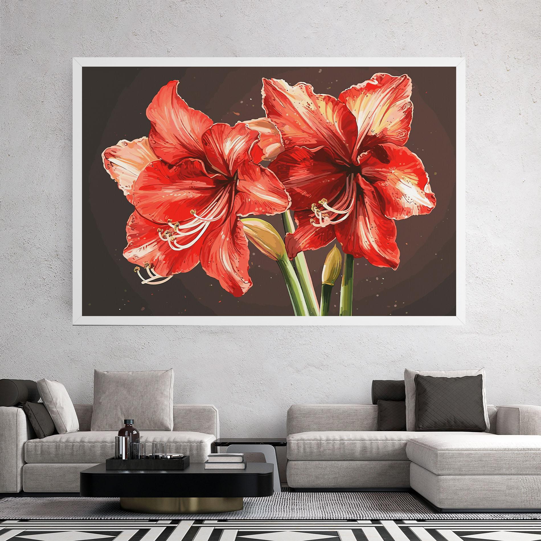 Tablou Canvas Orange Pretty Lily mockup 2