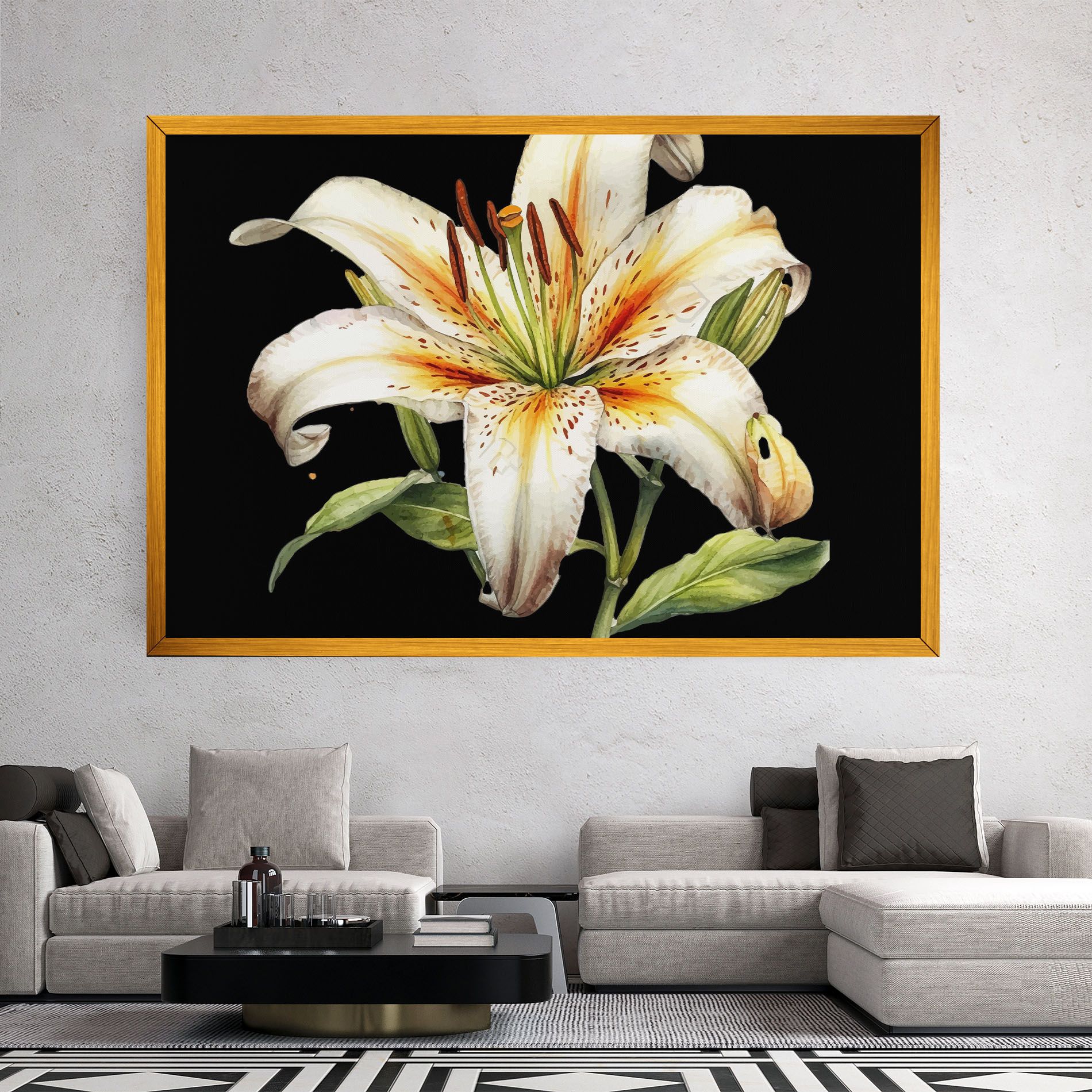 Beautiful White Lily mockup 2