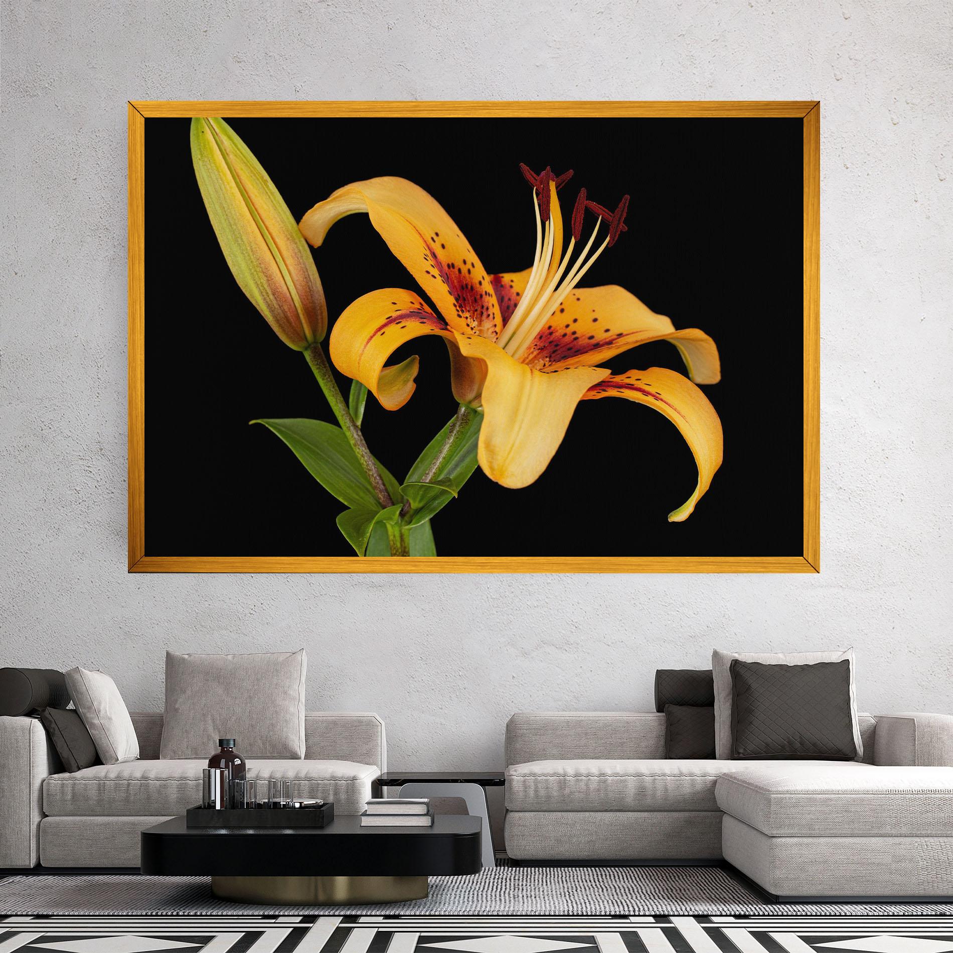 Tablou Canvas Beautiful Yellow Lily mockup 2