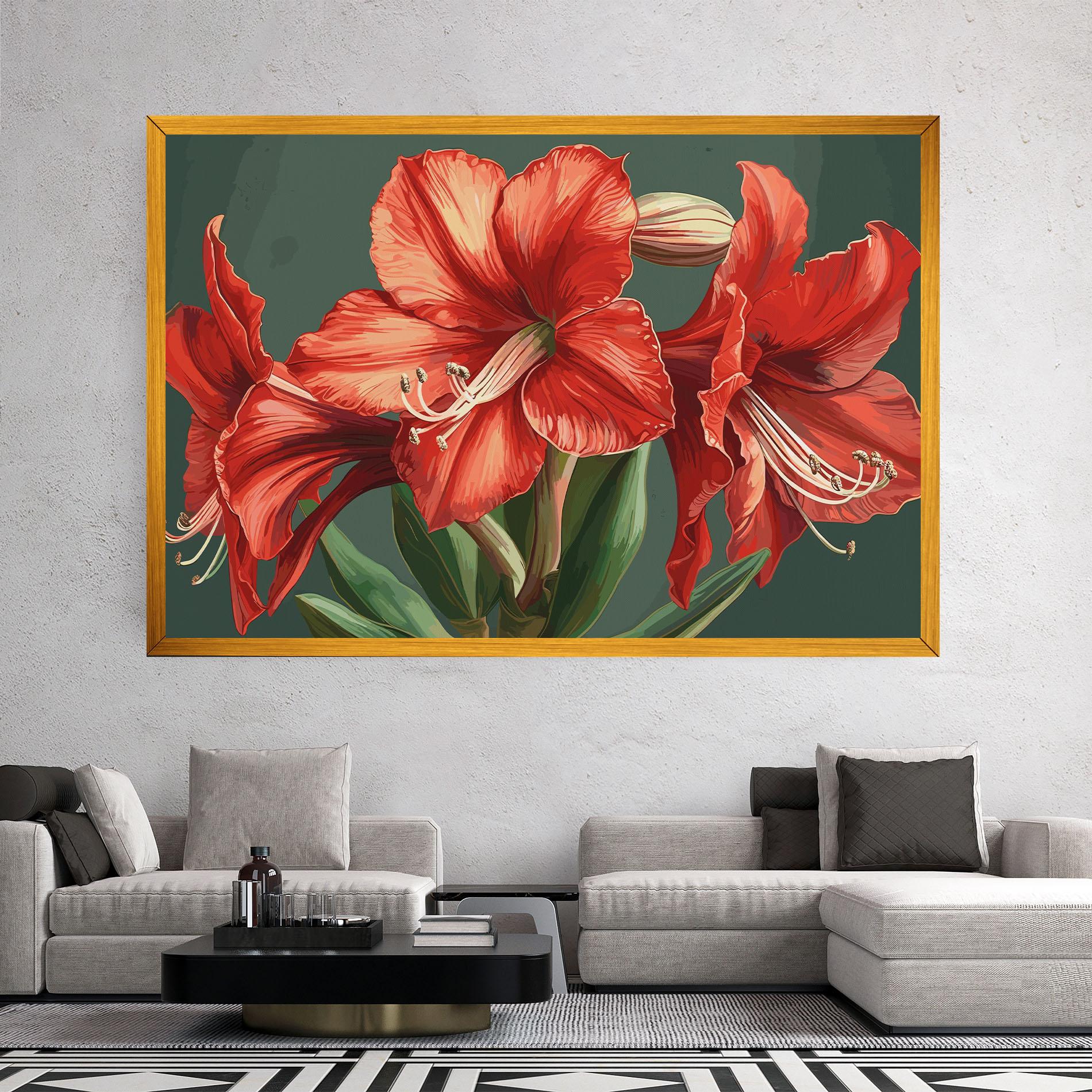 Tablou Canvas Lily Orange Art mockup 2