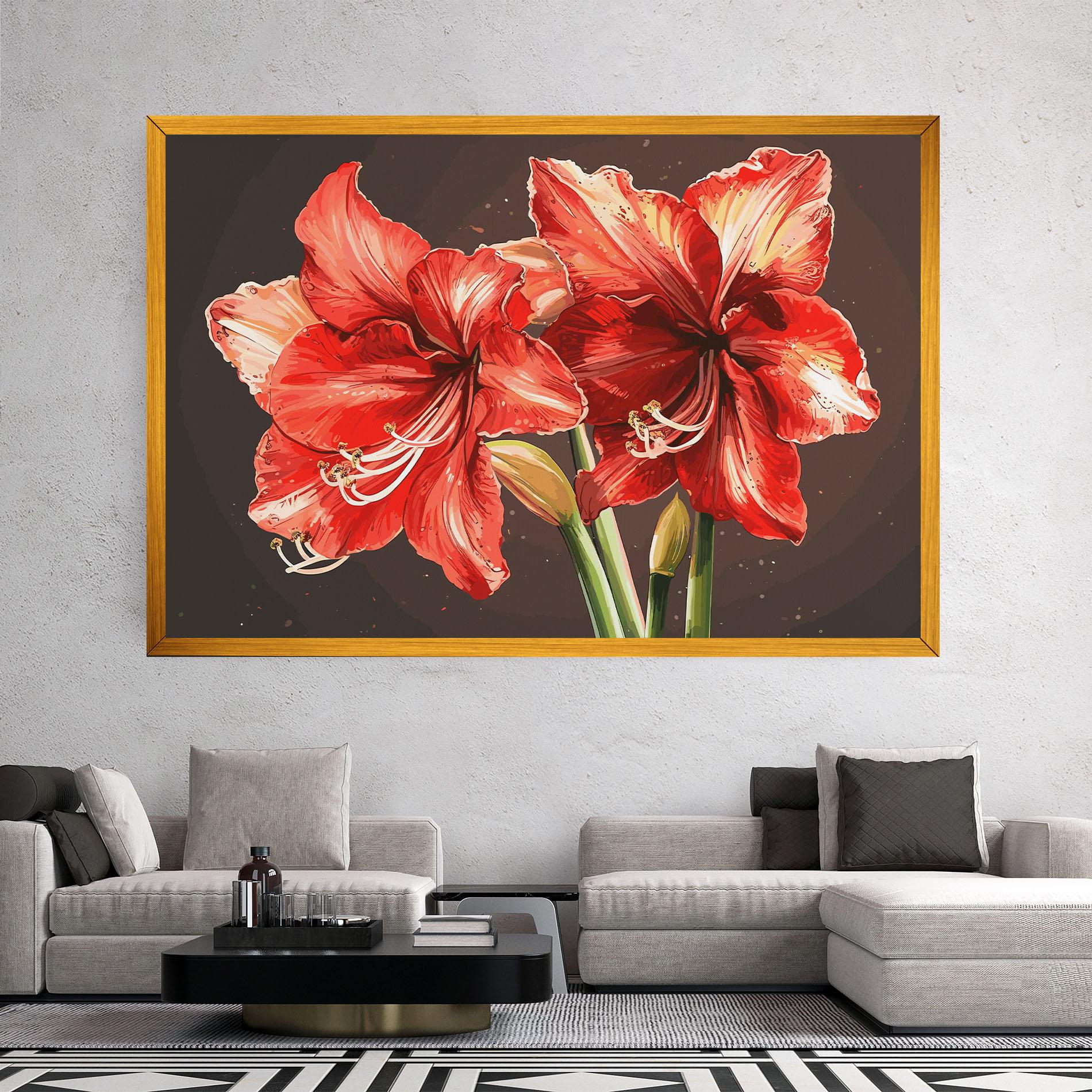 Tablou Canvas Orange Pretty Lily mockup 2