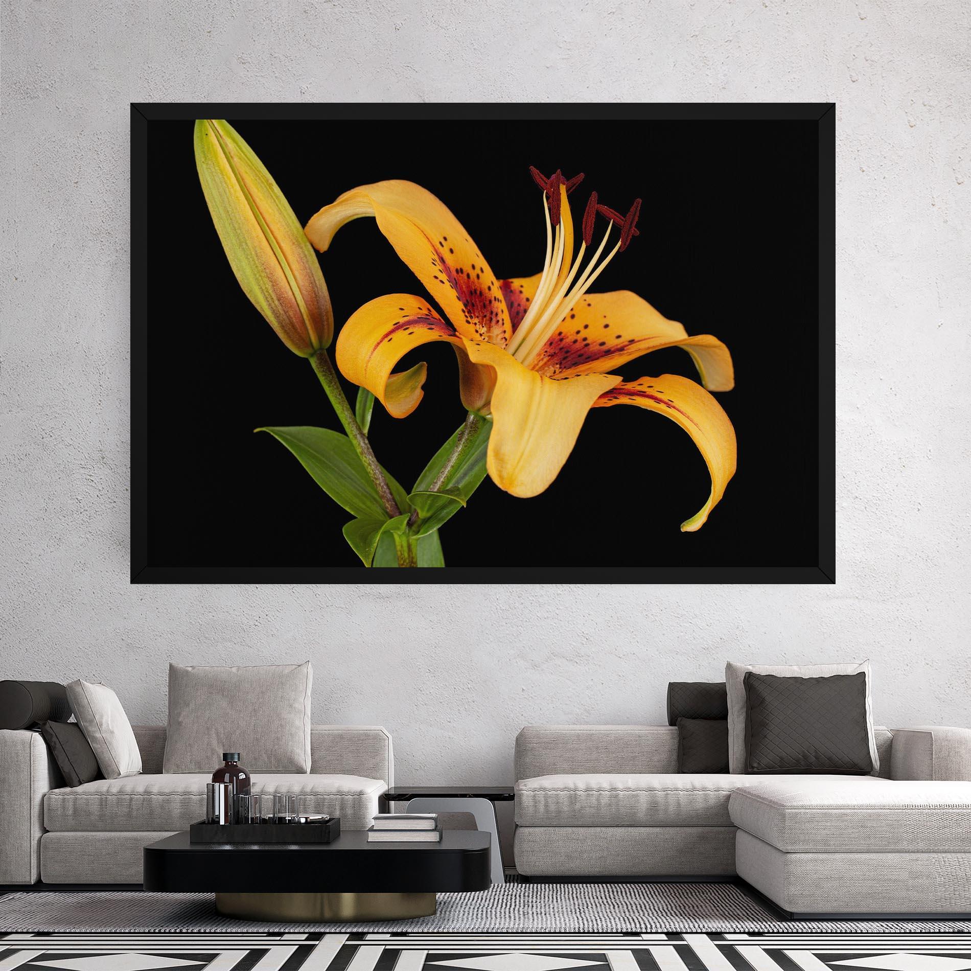 Tablou Canvas Beautiful Yellow Lily mockup 2