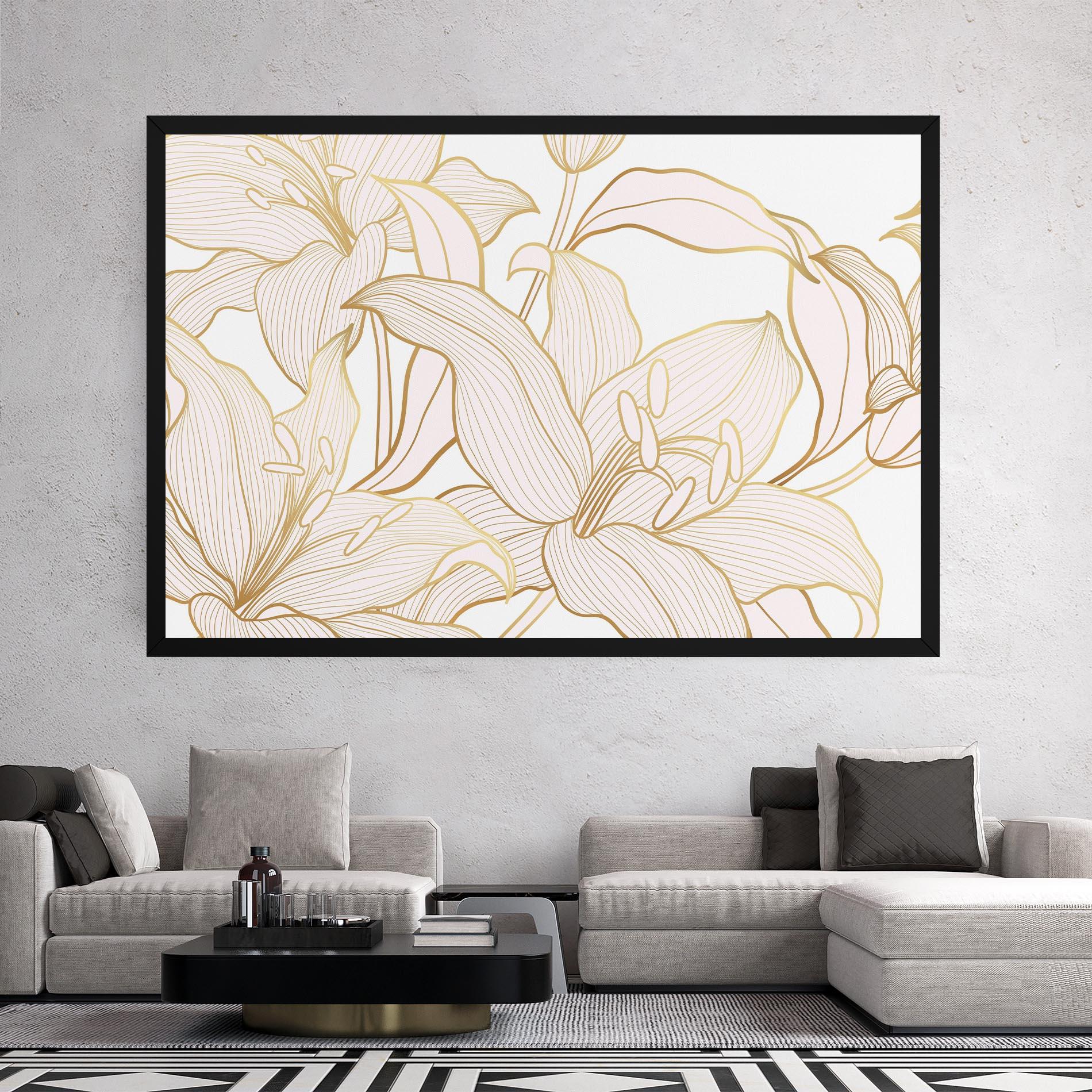 Tablou Canvas Gold Lily mockup 2