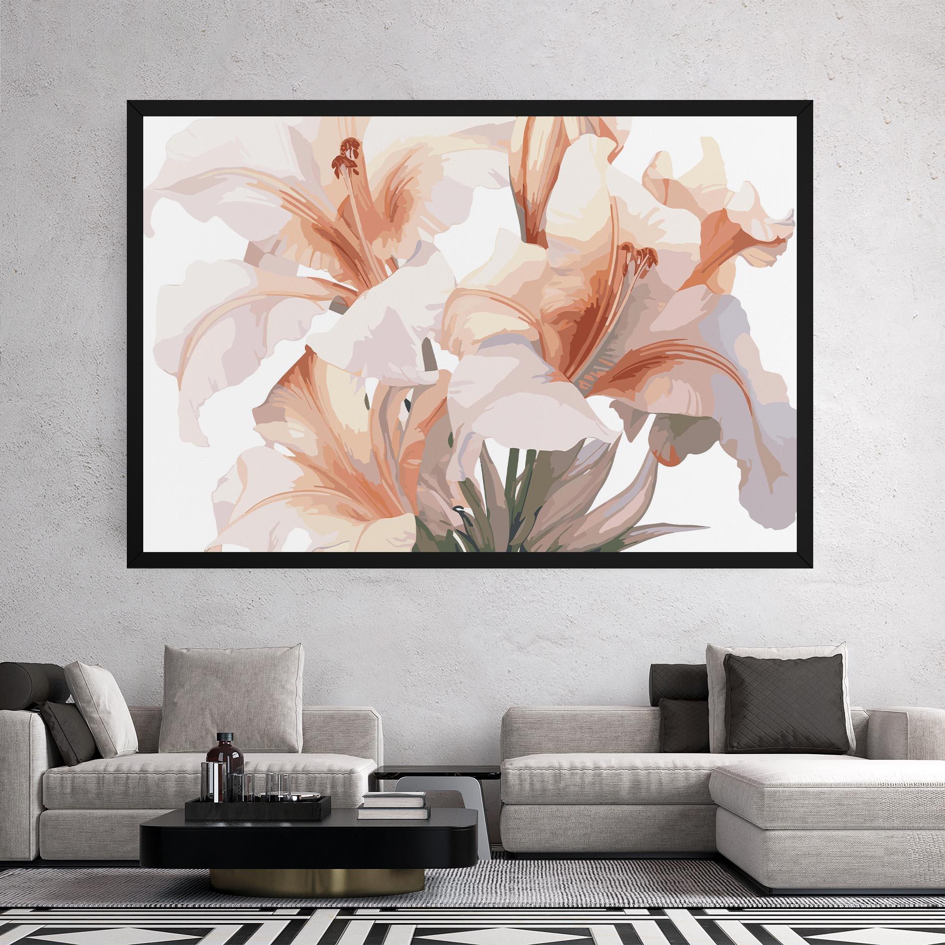 Tablou Canvas Light Pink Lily mockup 2