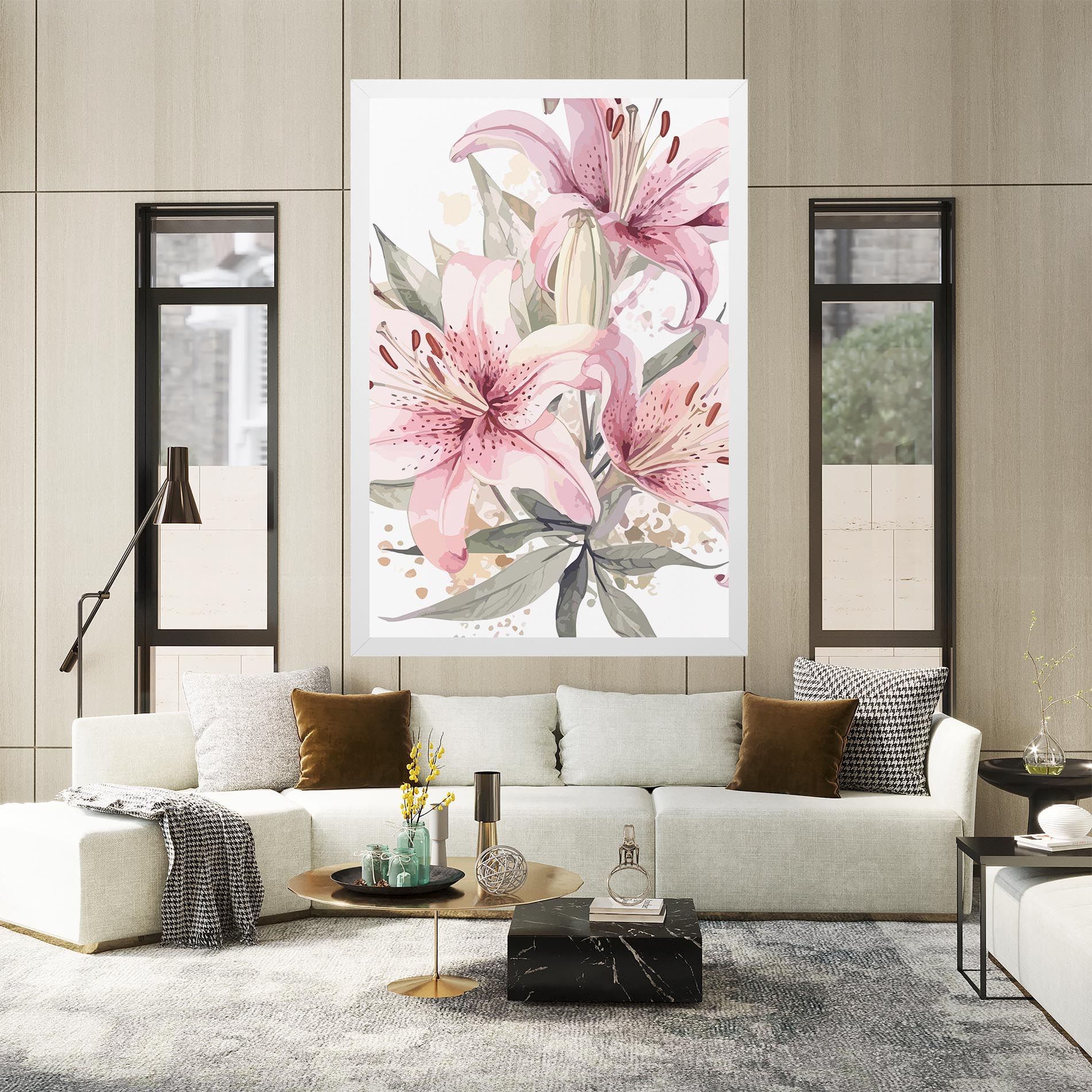 Light Pink Lily Art mockup 2