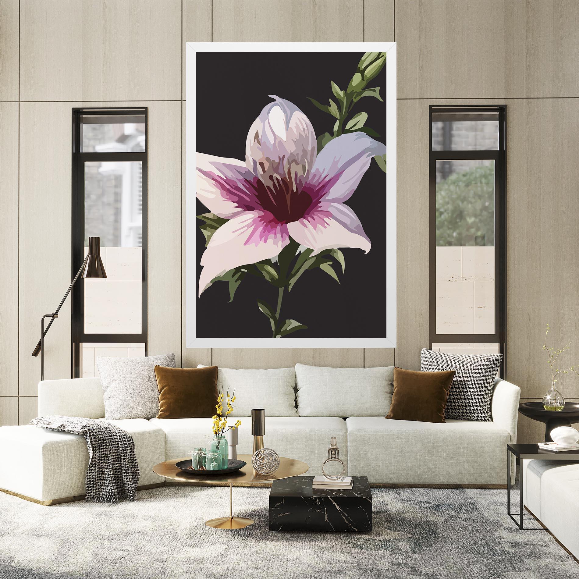 Tablou Canvas Pink Pretty Lily mockup 2