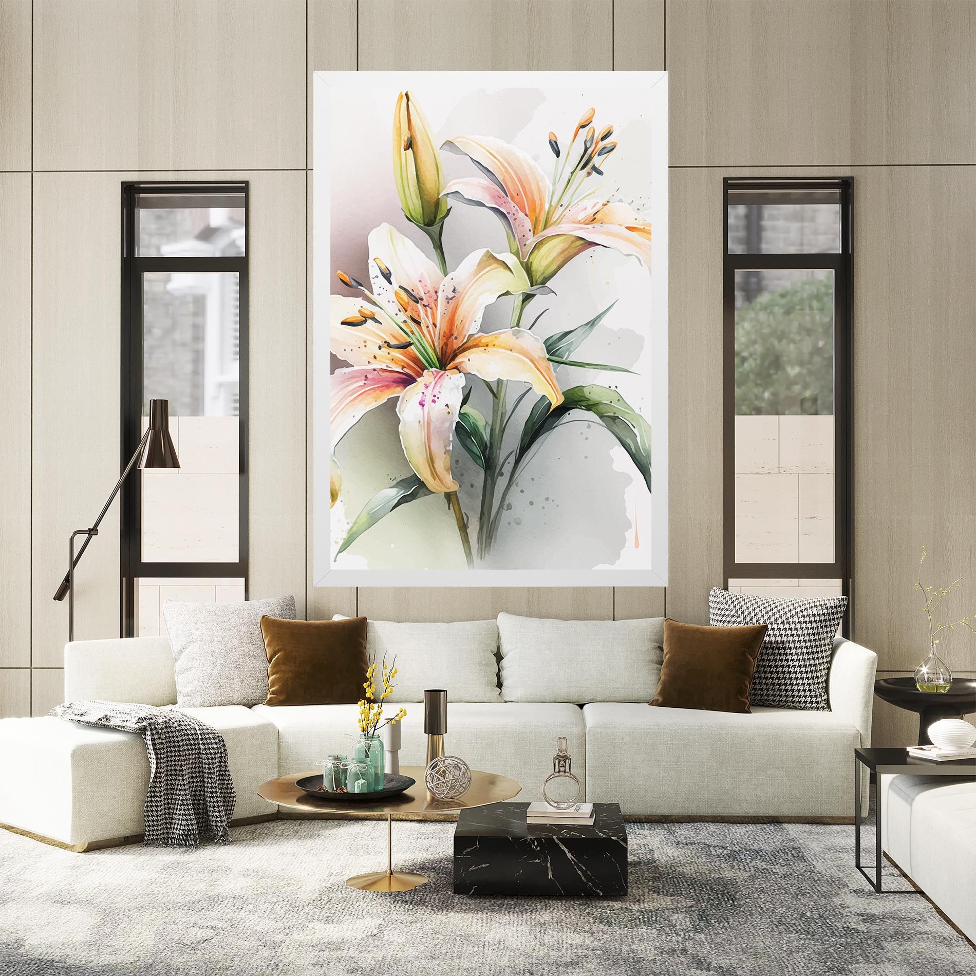 White Orange Lily mockup 2