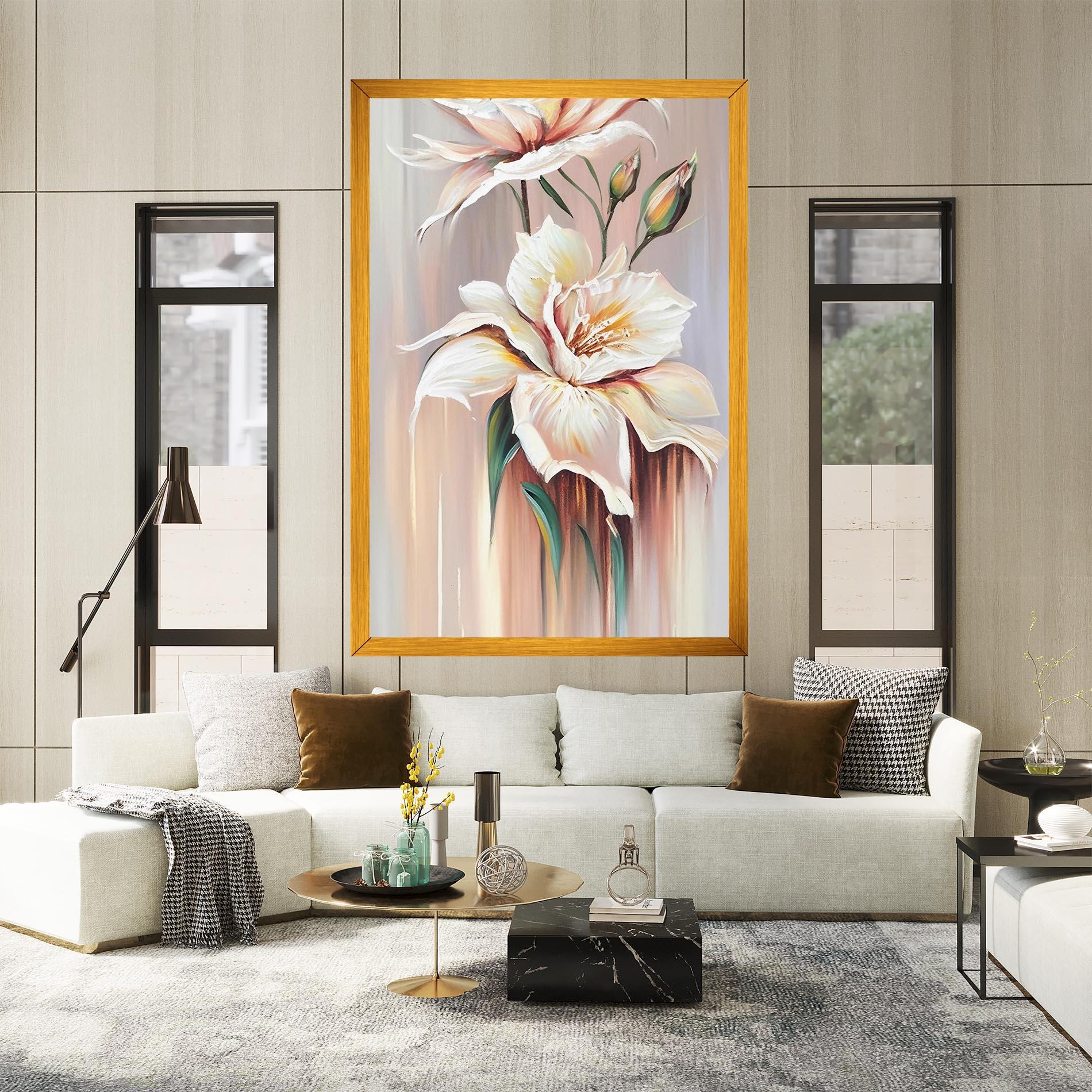 Tablou Canvas Abstract Lily Painting mockup 2