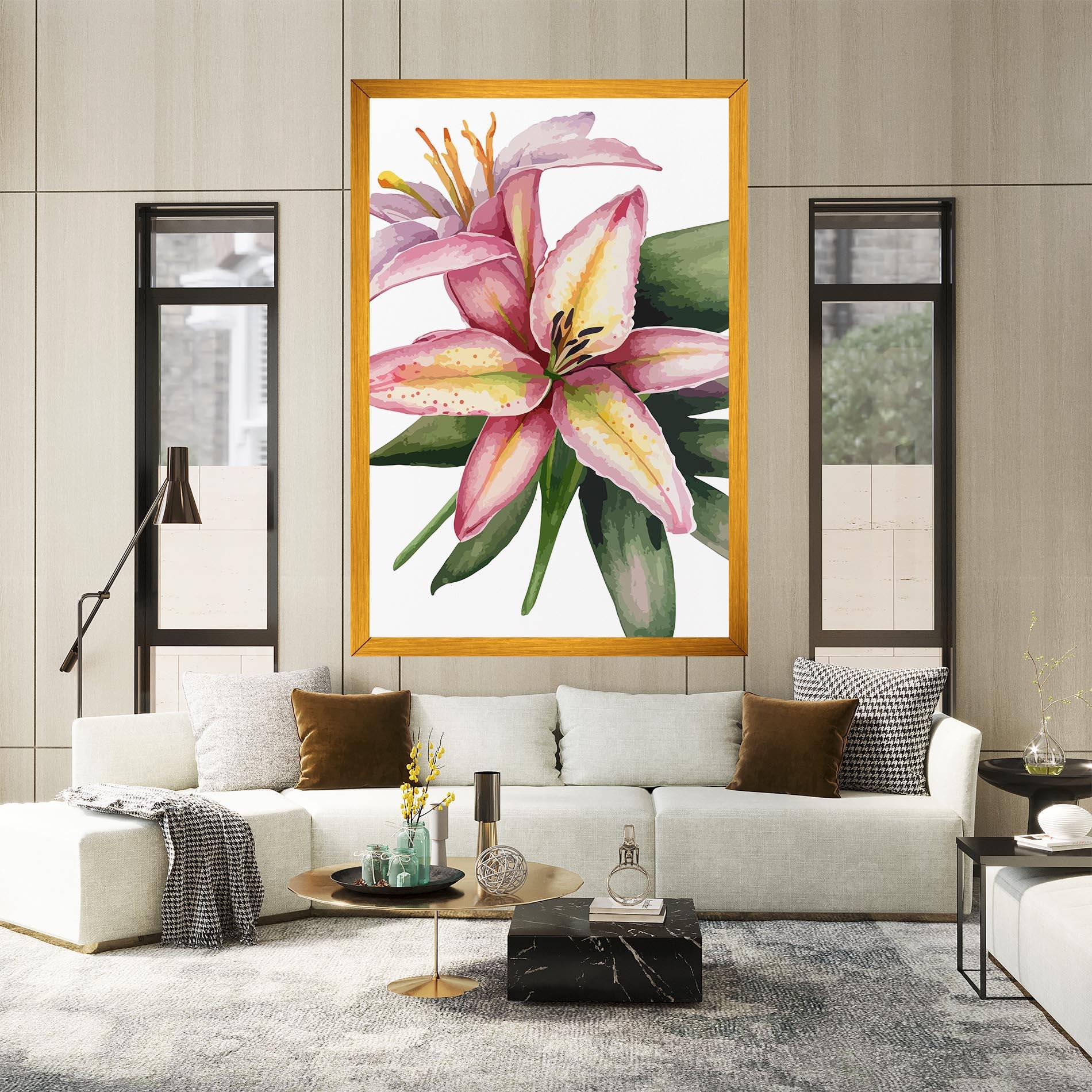 Tablou Canvas Lily Pretty Pink mockup 2