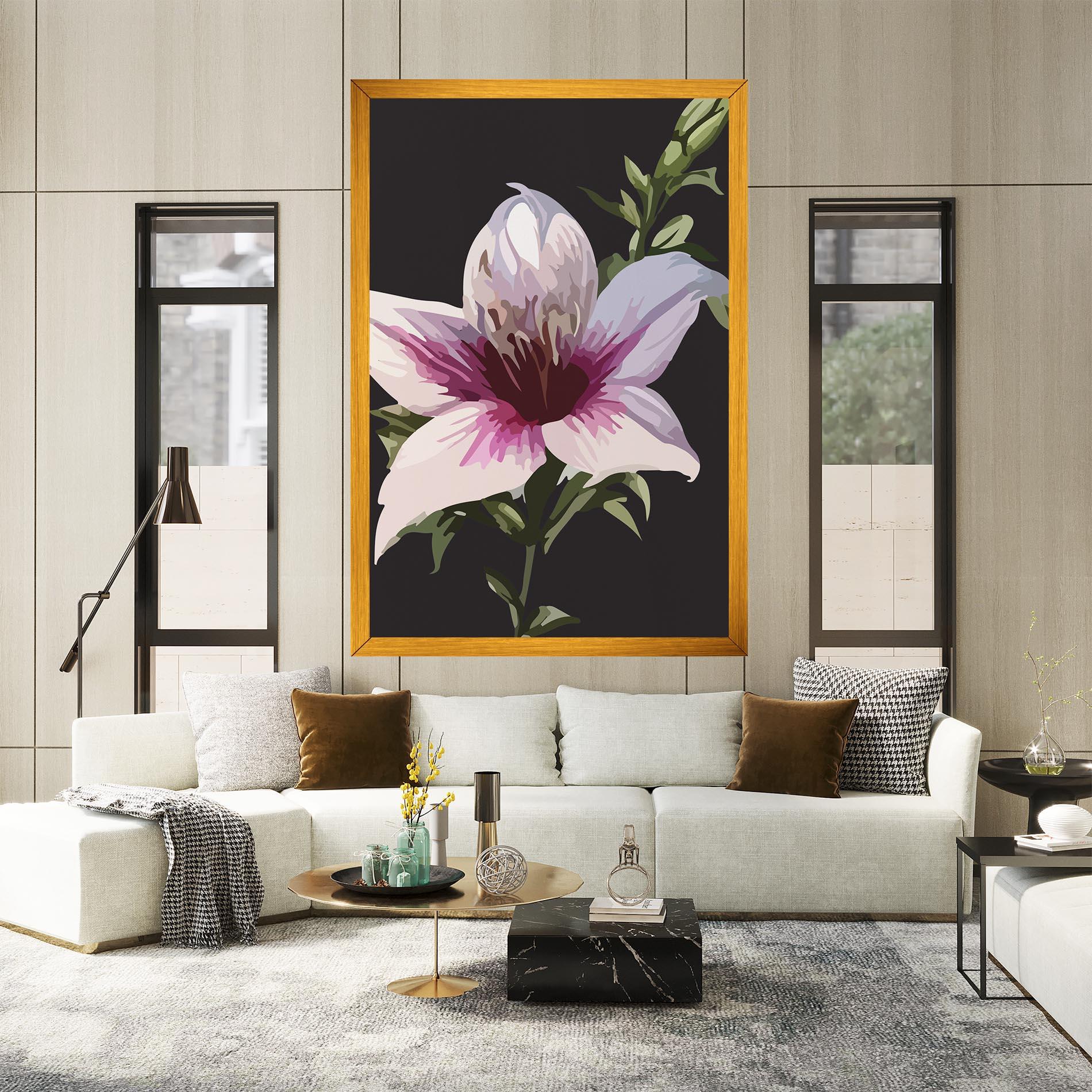 Tablou Canvas Pink Pretty Lily mockup 2