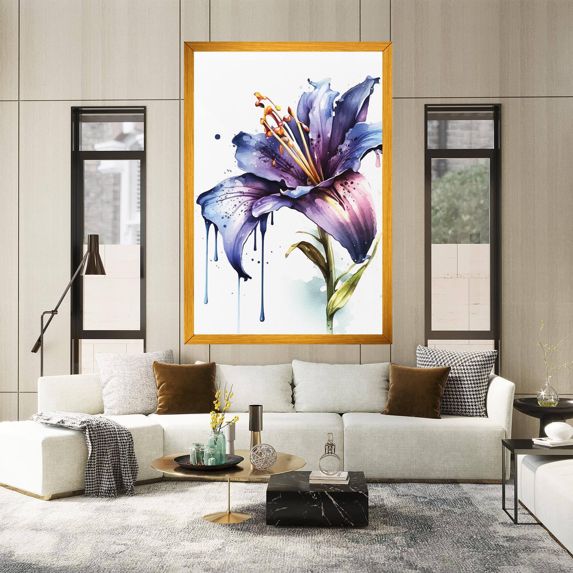 Tablou Canvas Purple Orange Lily mockup 2