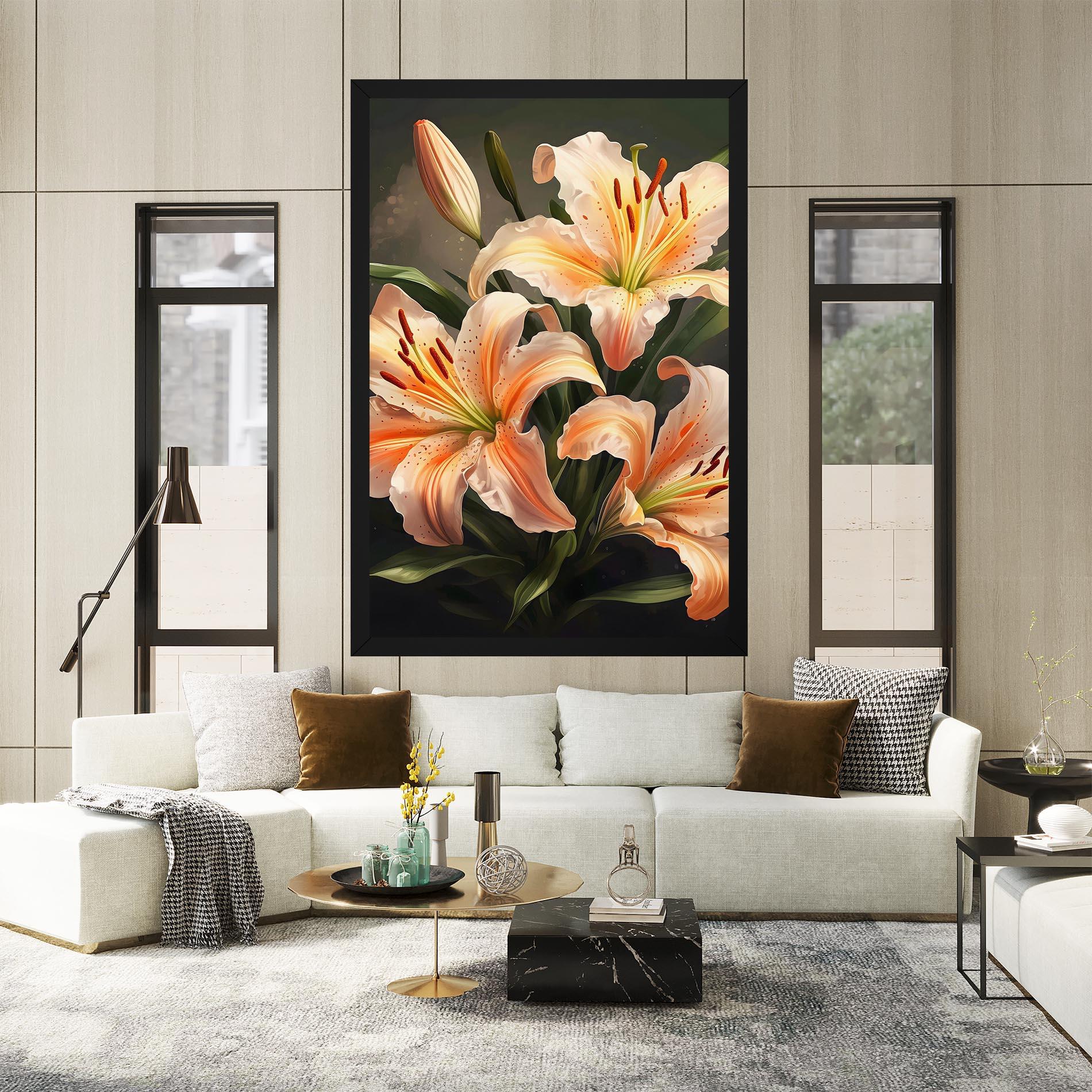 Tablou Canvas Light Orange Lily mockup 2