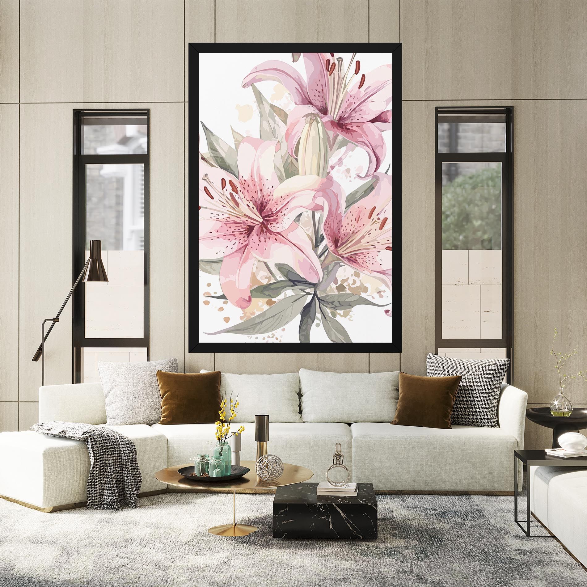 Light Pink Lily Art mockup 2