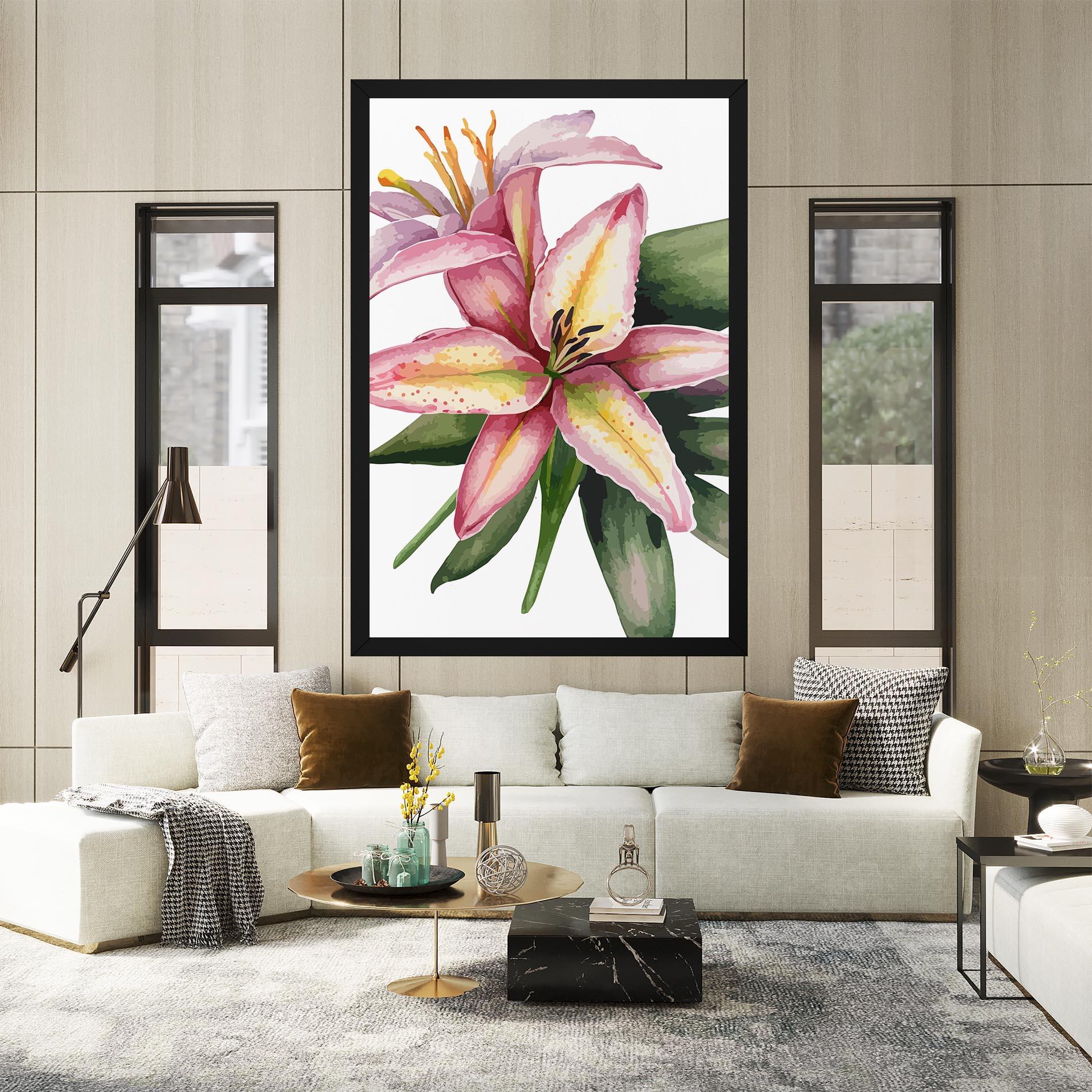 Tablou Canvas Lily Pretty Pink mockup 2