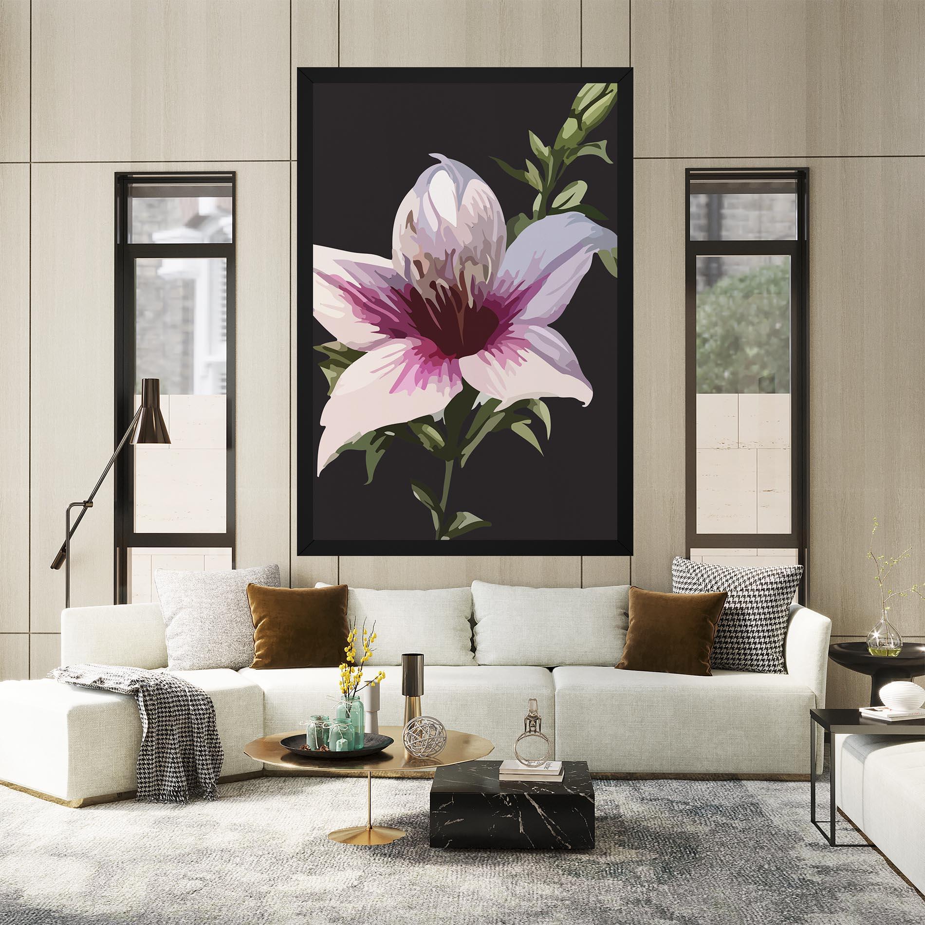 Tablou Canvas Pink Pretty Lily mockup 2