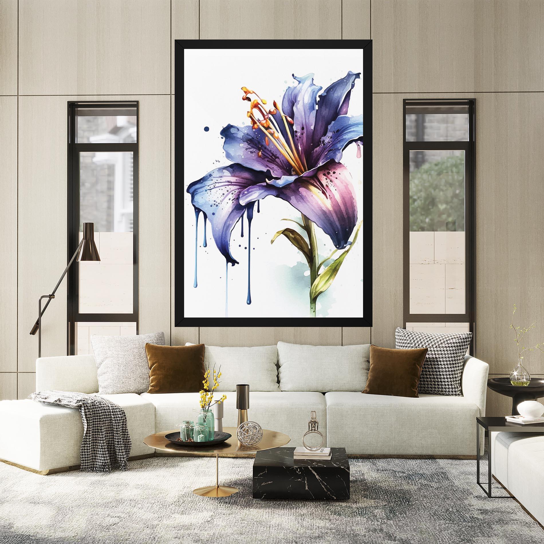 Tablou Canvas Purple Orange Lily mockup 2