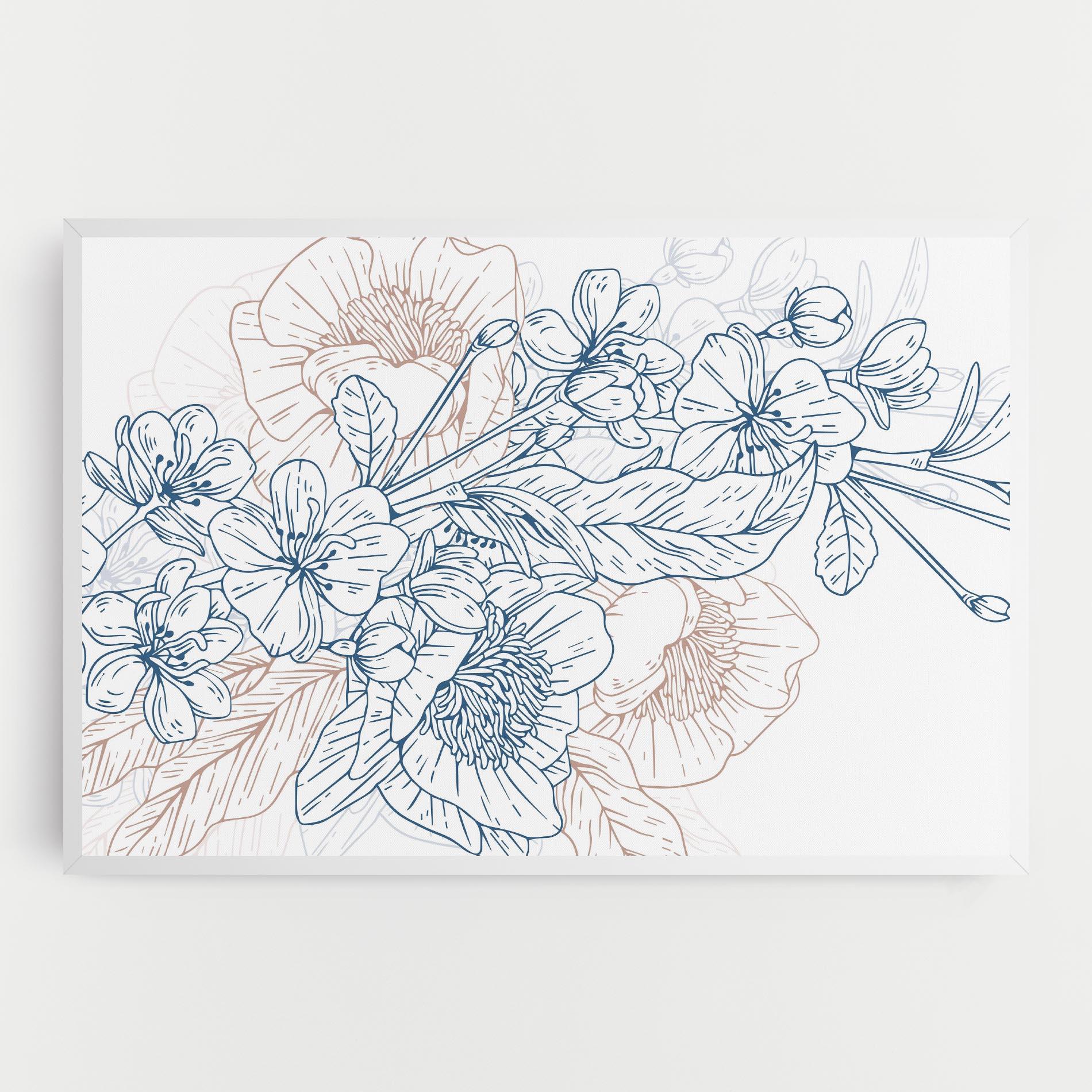 Tablou Canvas Blue Cream Line mockup 0