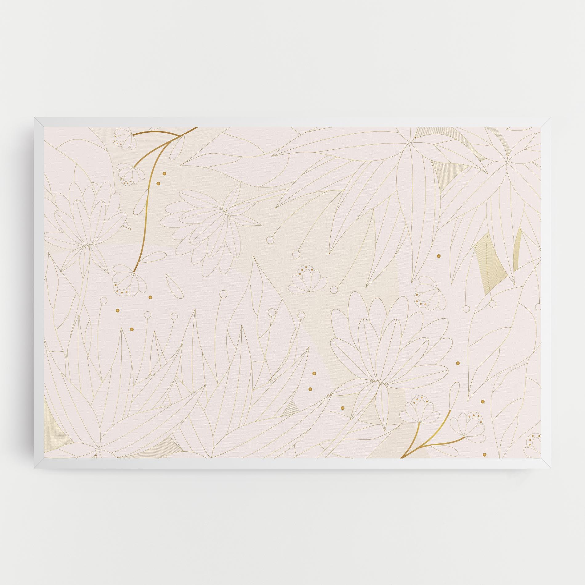 Tablou Canvas Flower Cream Line mockup 0