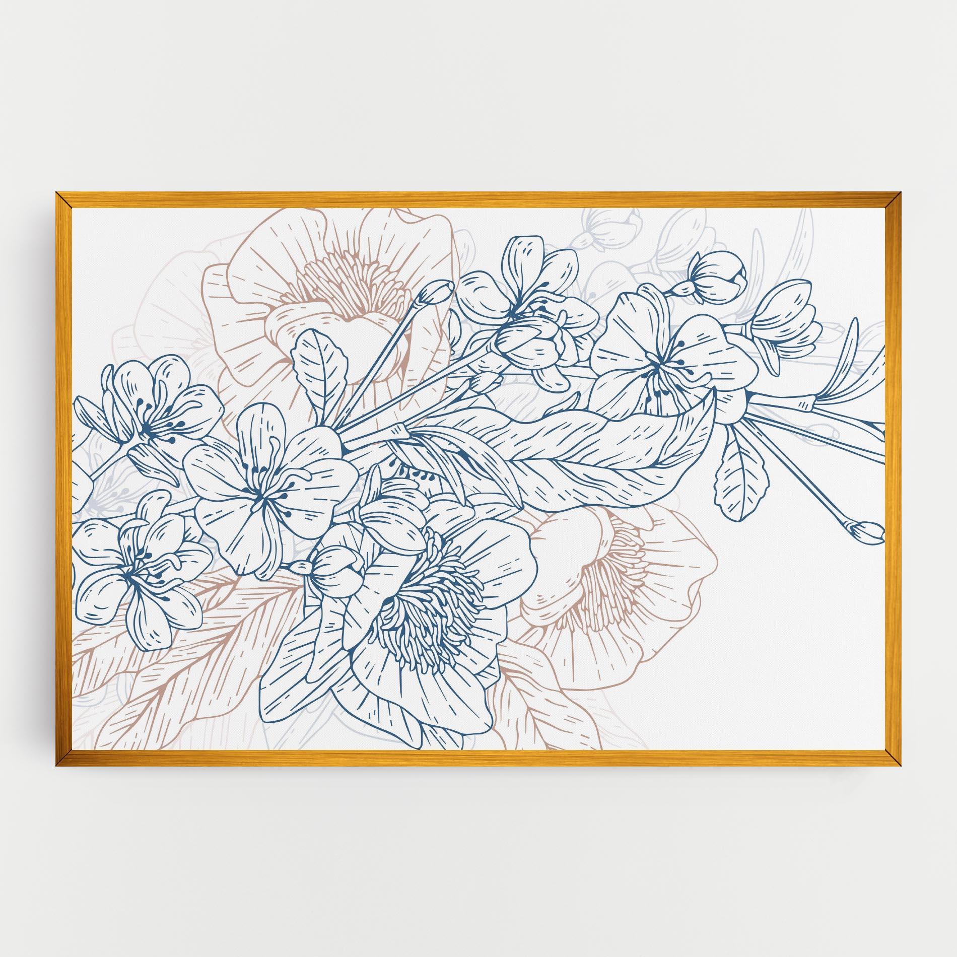 Tablou Canvas Blue Cream Line mockup 0