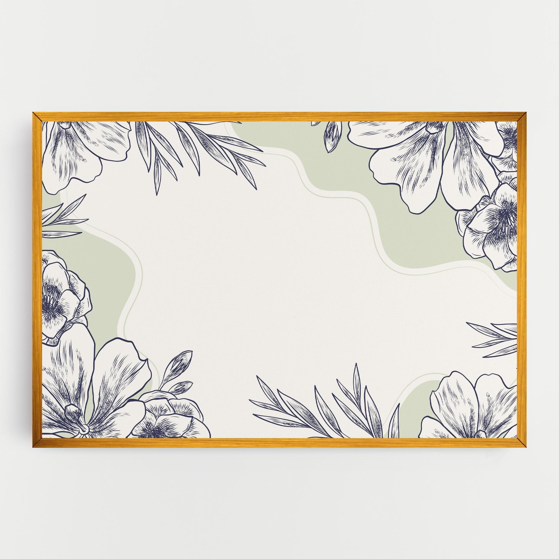 Tablou Canvas Blue Line Green mockup 0