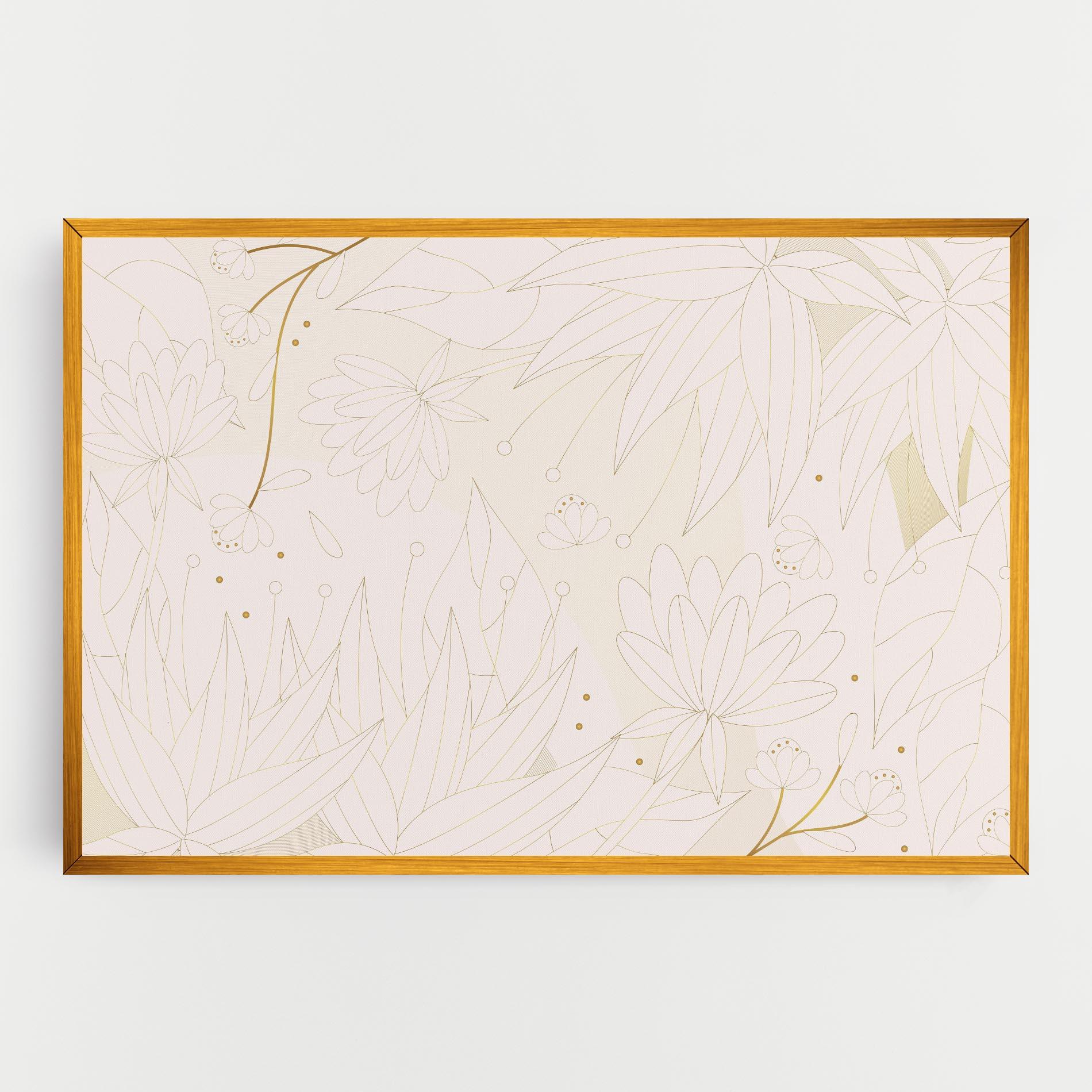 Tablou Canvas Flower Cream Line mockup 0