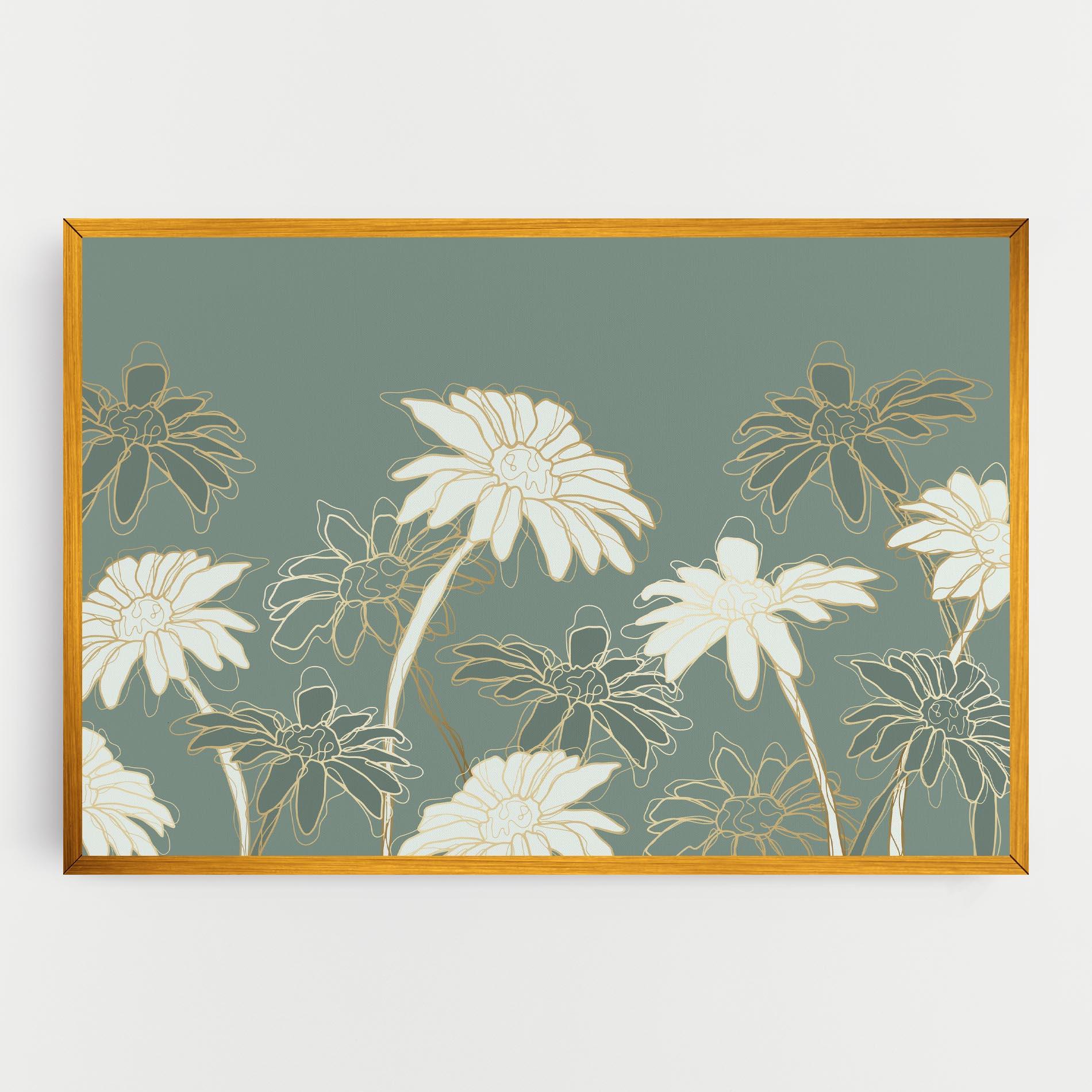 Tablou Canvas Gold Green Line mockup 0