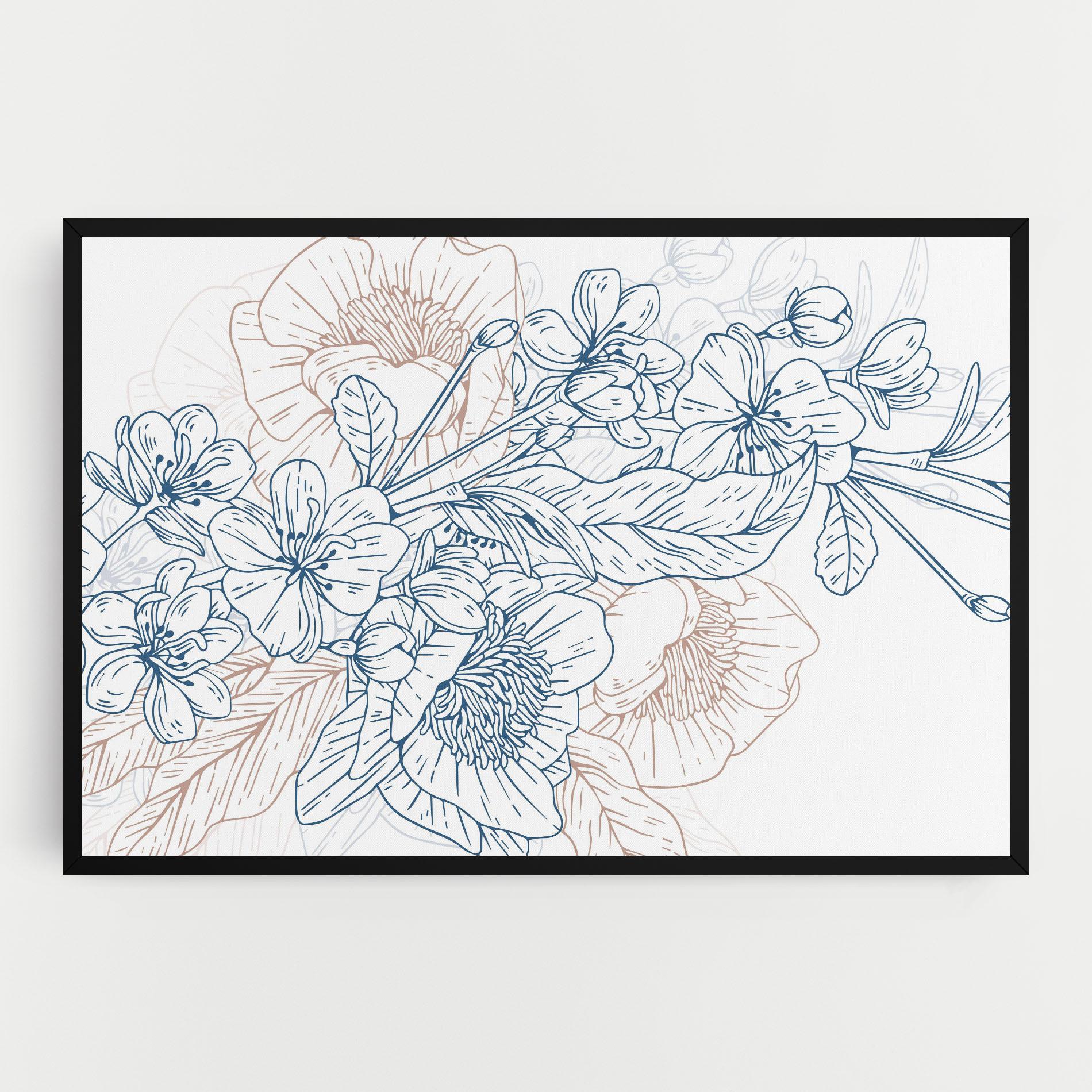 Tablou Canvas Blue Cream Line mockup 0