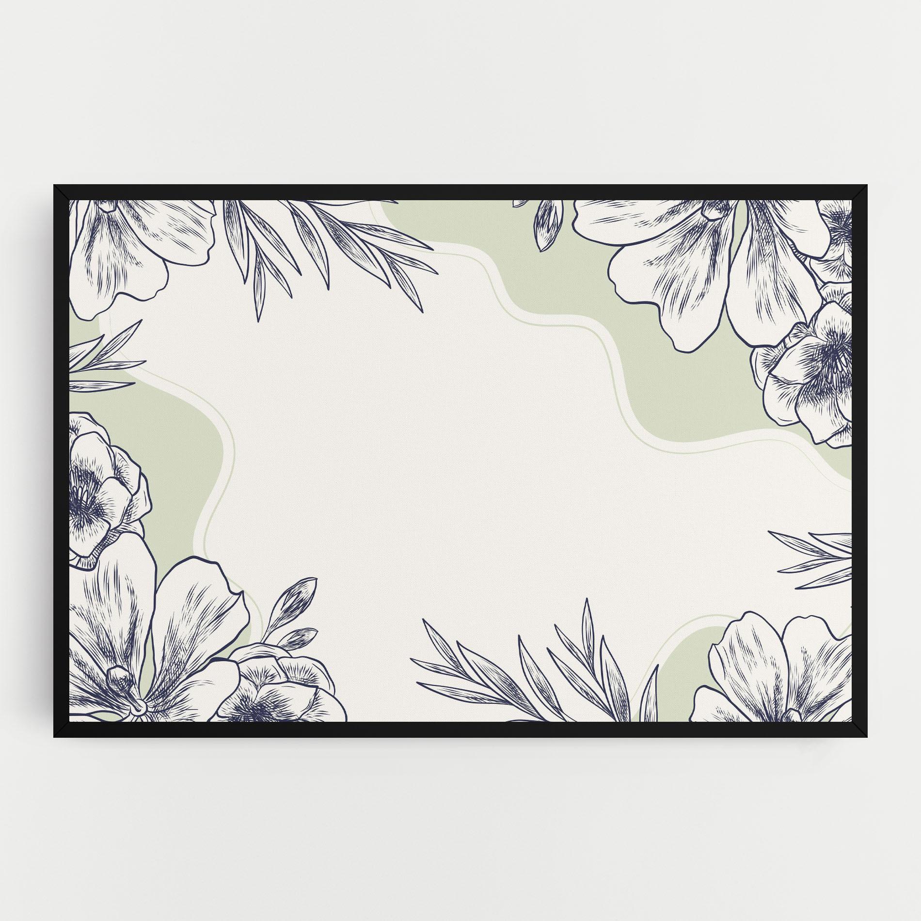 Tablou Canvas Blue Line Green mockup 0