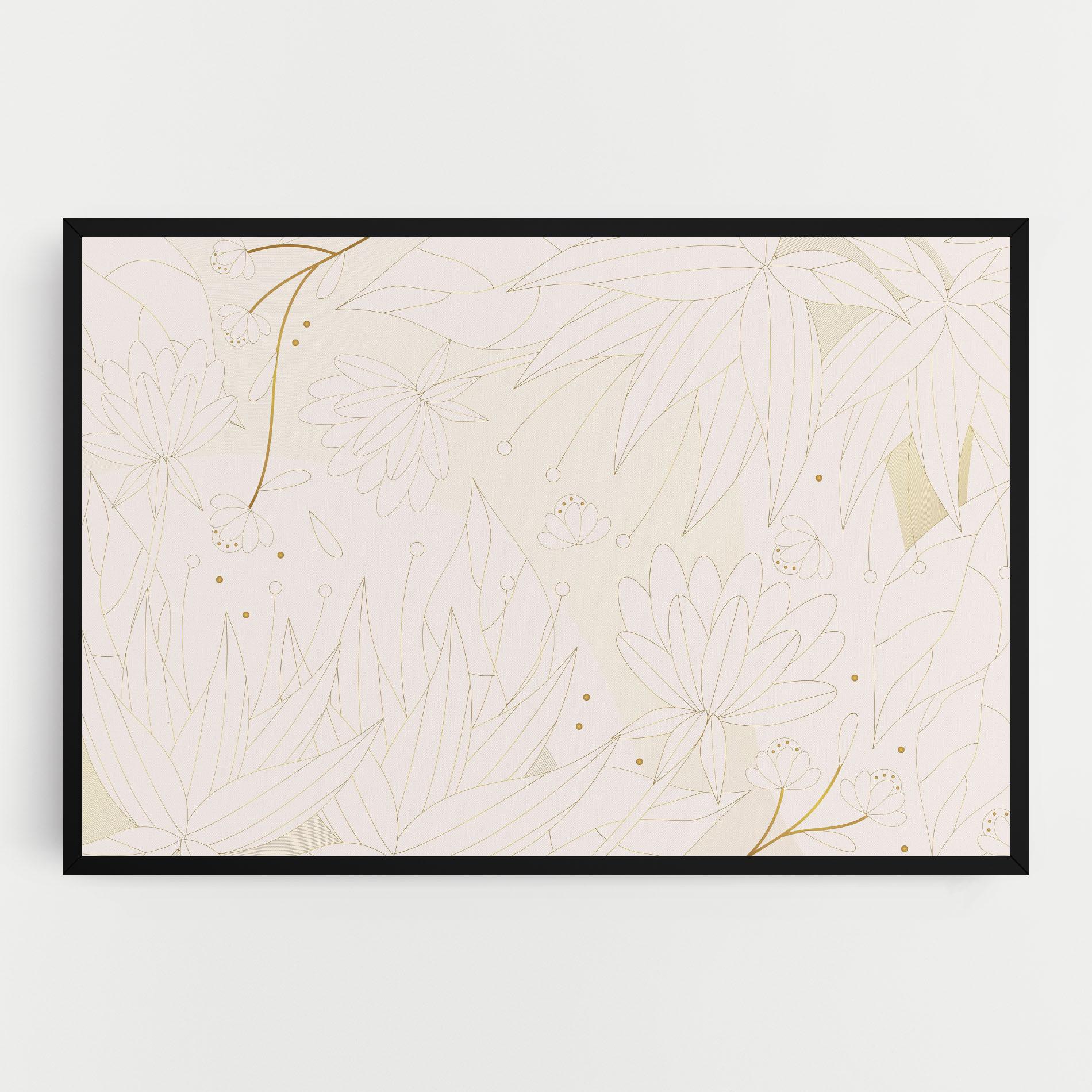 Tablou Canvas Flower Cream Line mockup 0