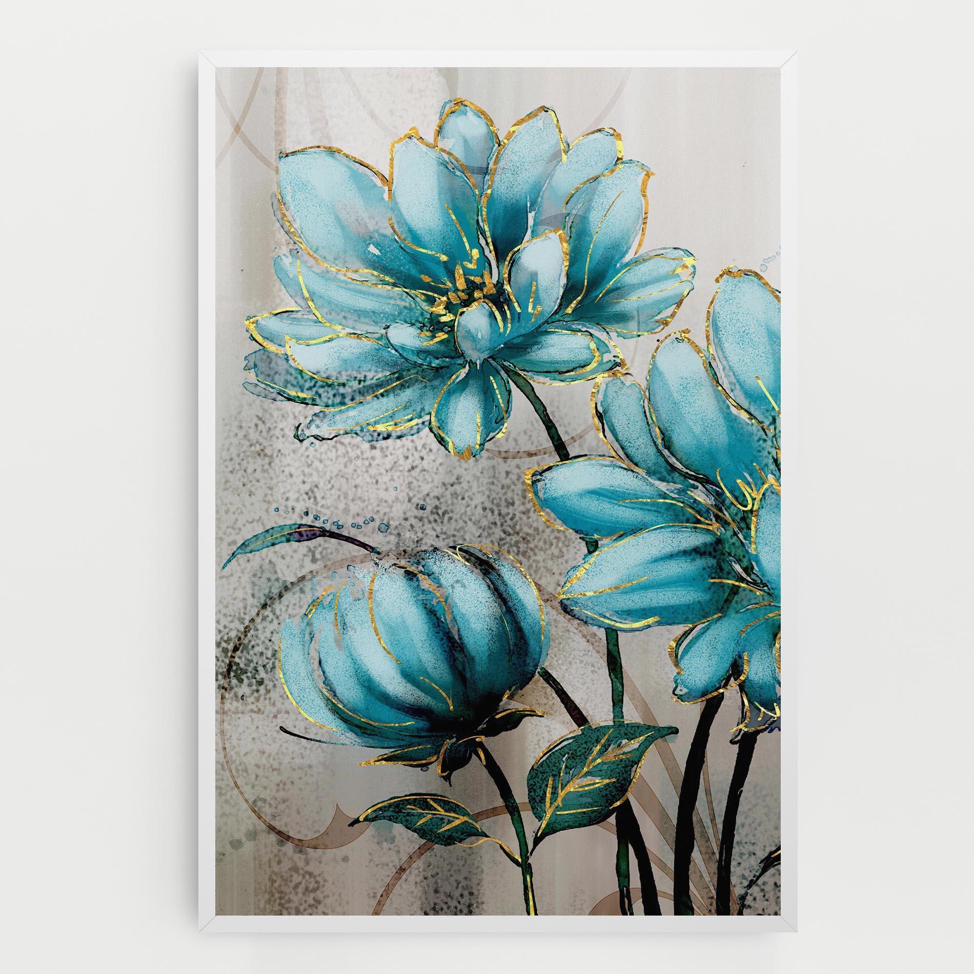 Tablou Canvas Bujori Albastri mockup 0