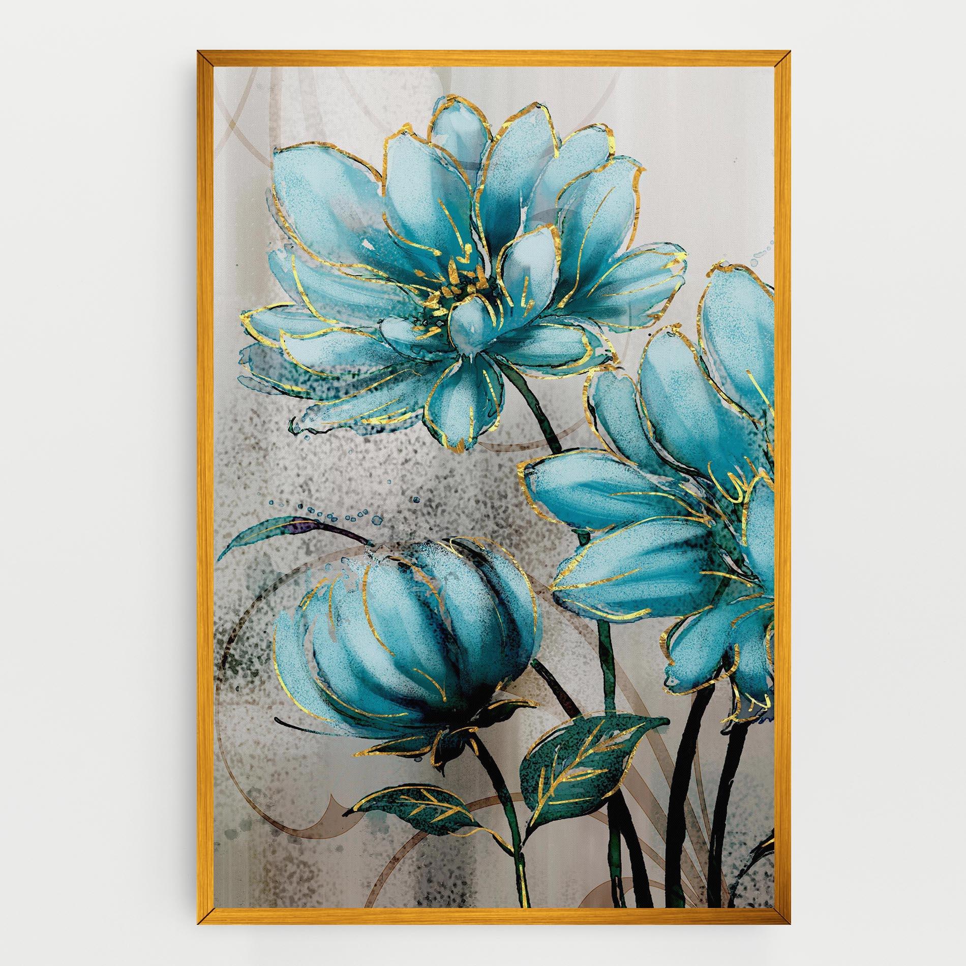 Tablou Canvas Bujori Albastri mockup 0