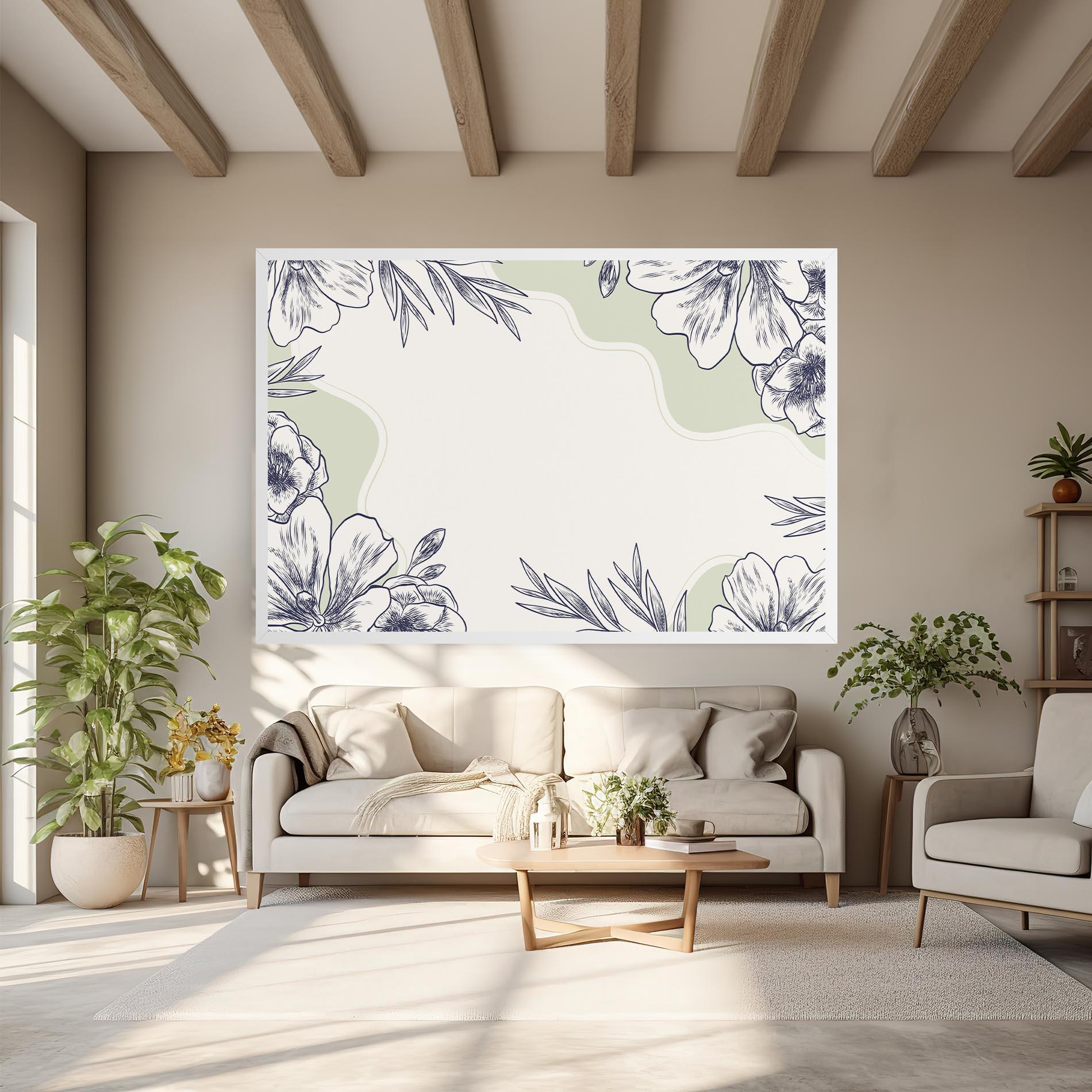 Tablou Canvas Blue Line Green mockup 6