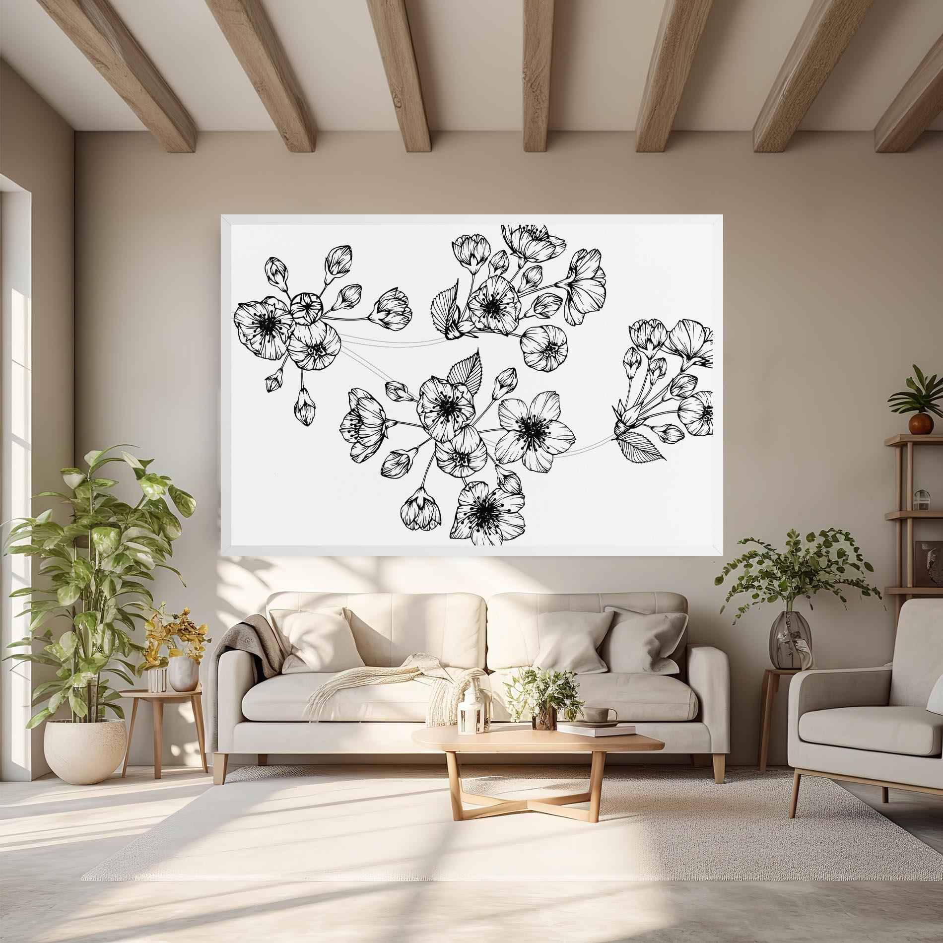 Tablou Canvas Sakura Line mockup 6