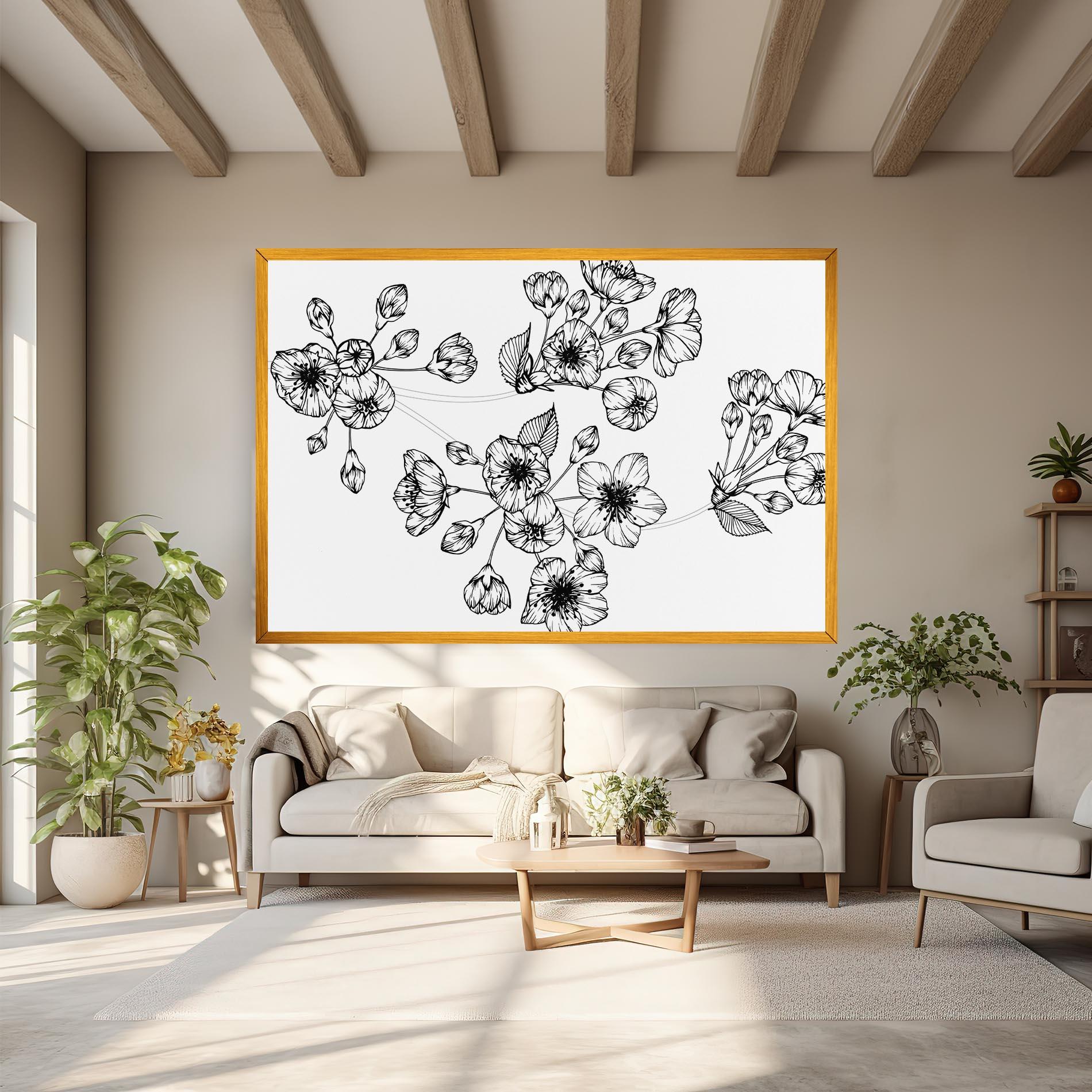 Tablou Canvas Sakura Line mockup 6