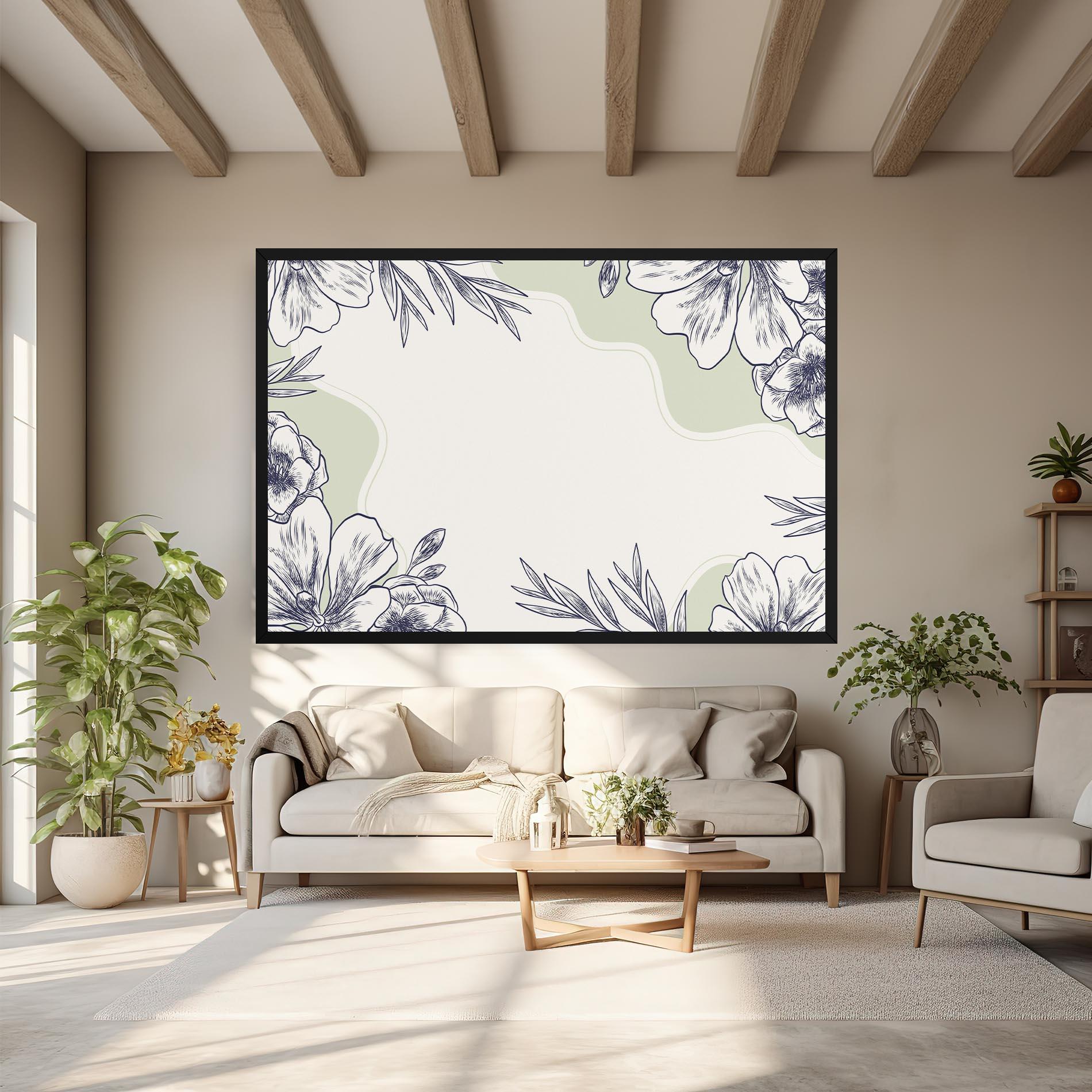 Tablou Canvas Blue Line Green mockup 6