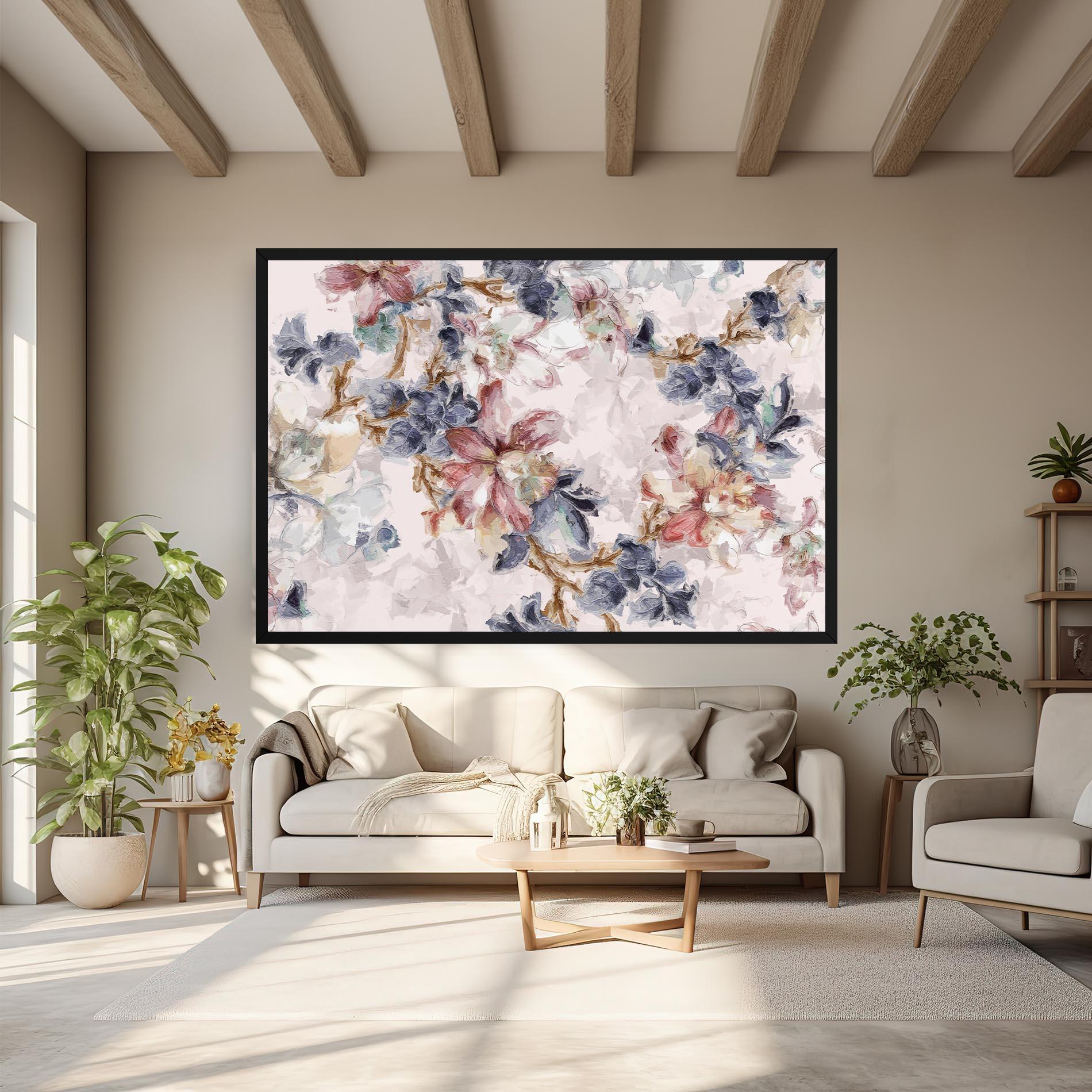 Tablou Canvas Painted Flowers mockup 6