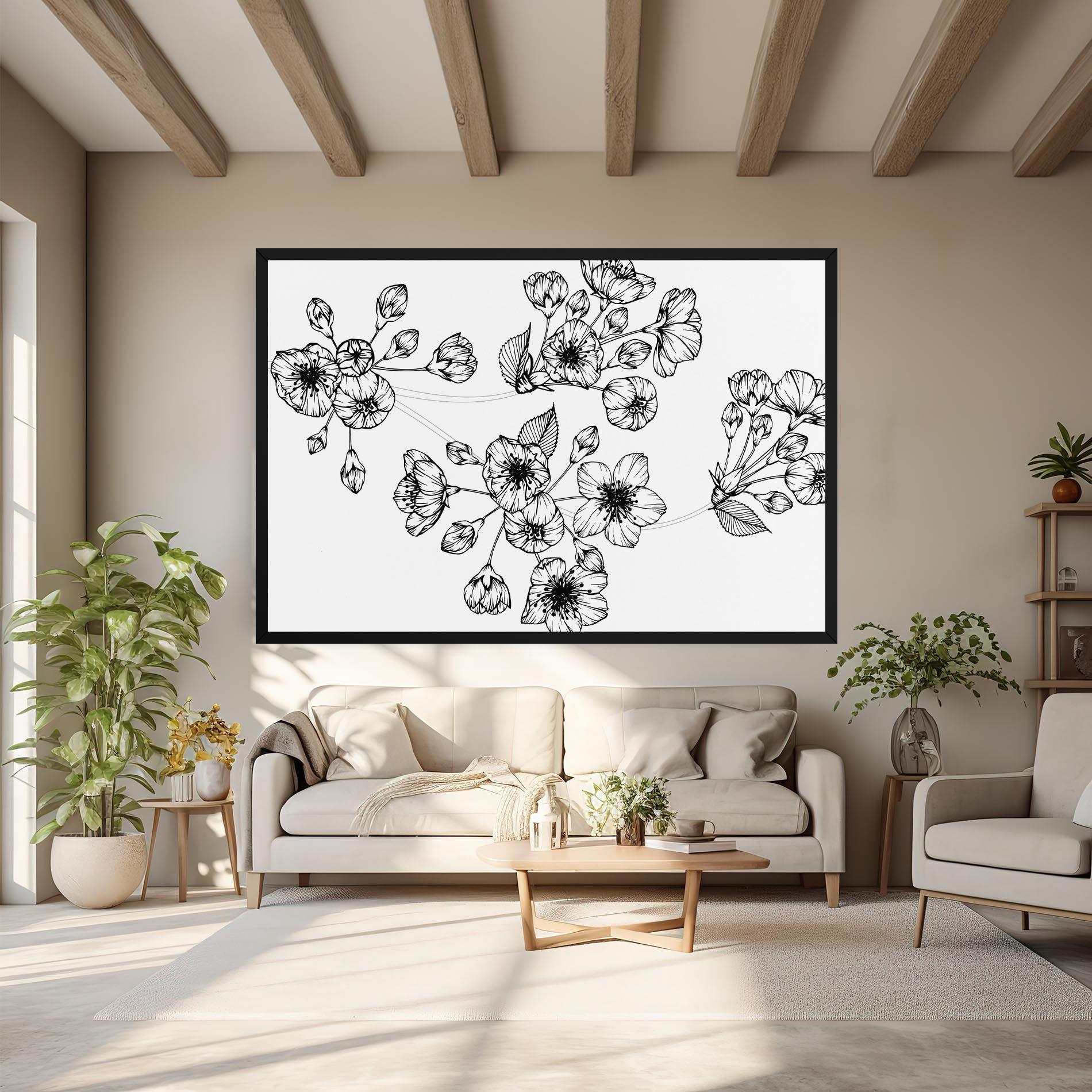 Tablou Canvas Sakura Line mockup 6