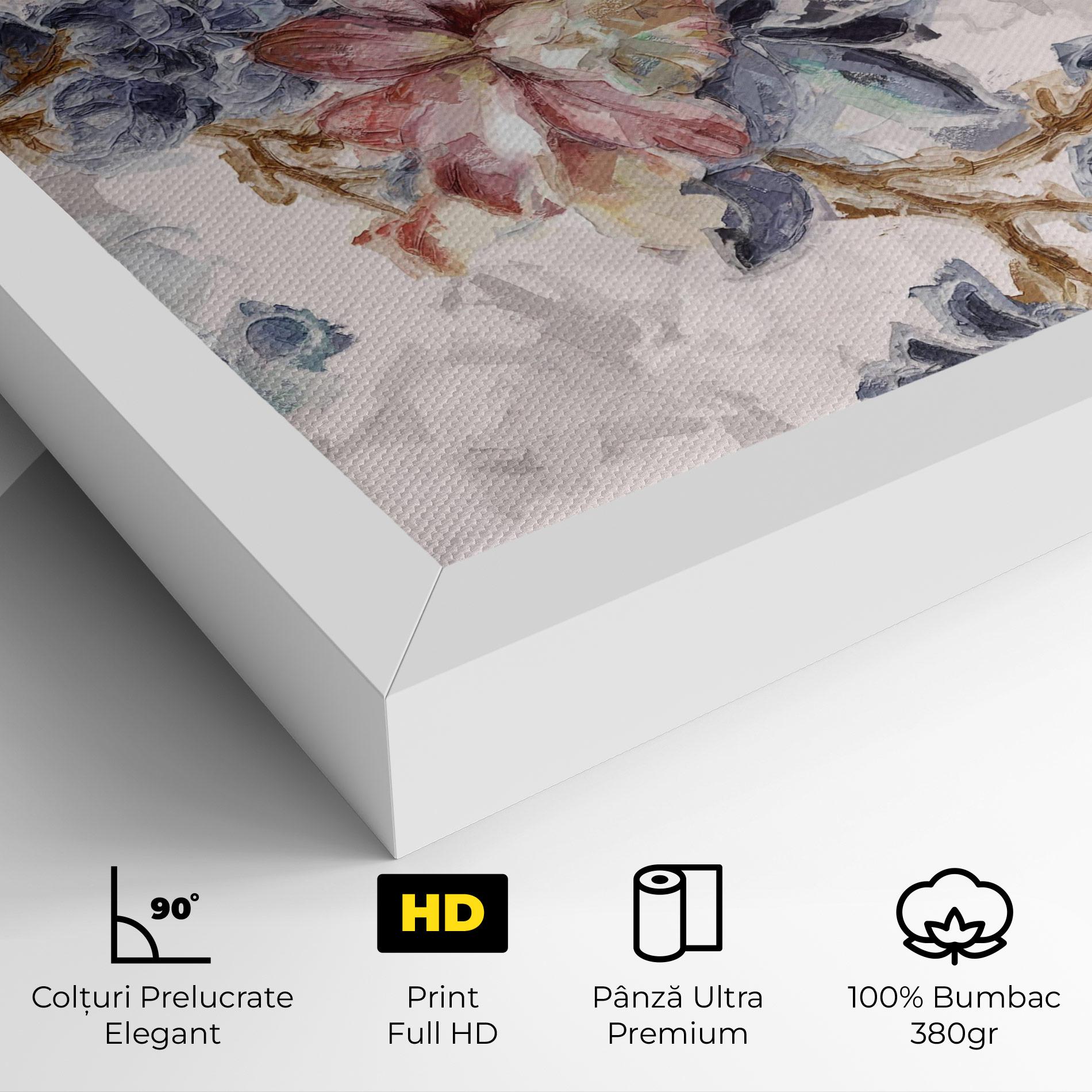Tablou Canvas Painted Flowers mockup 4
