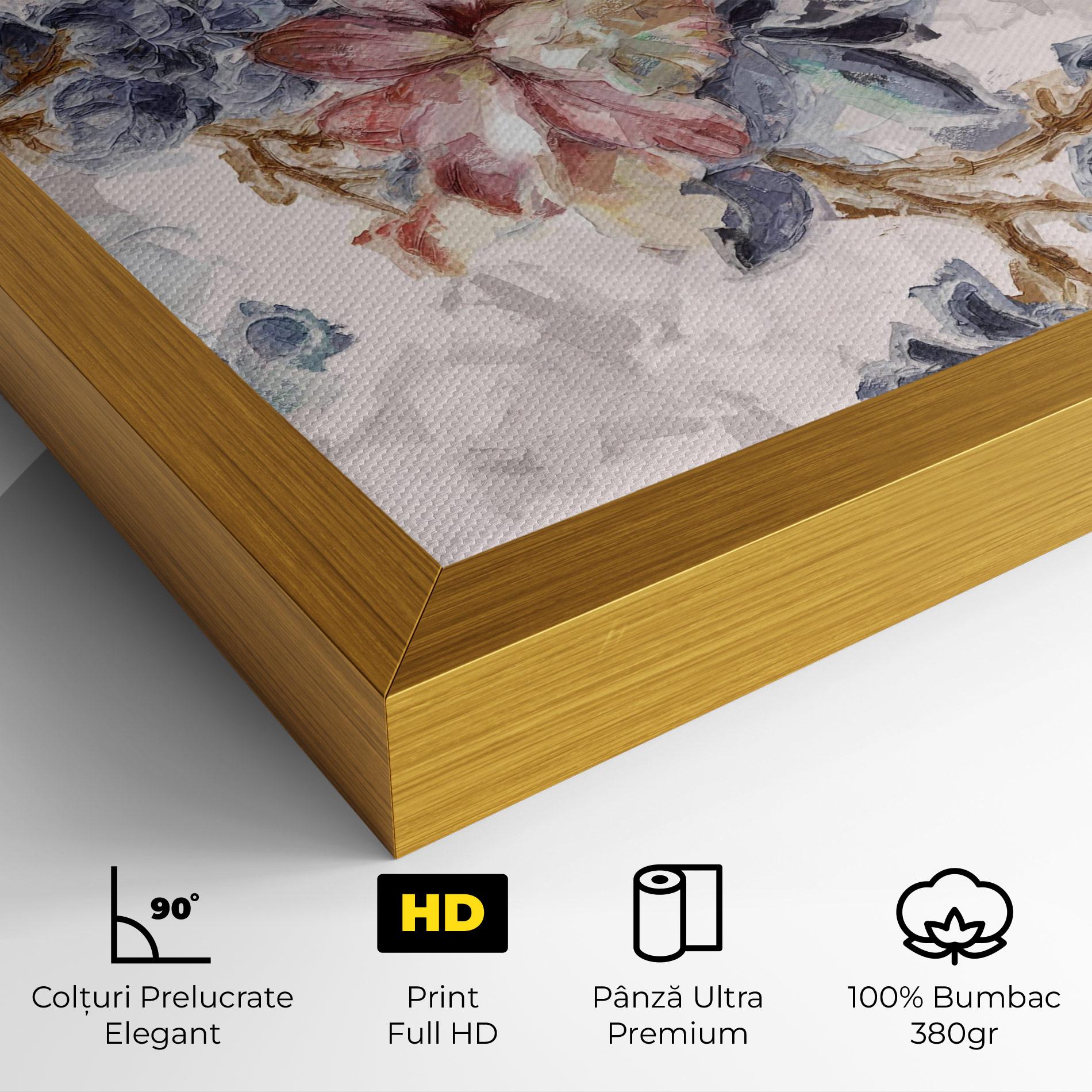 Tablou Canvas Painted Flowers mockup 4