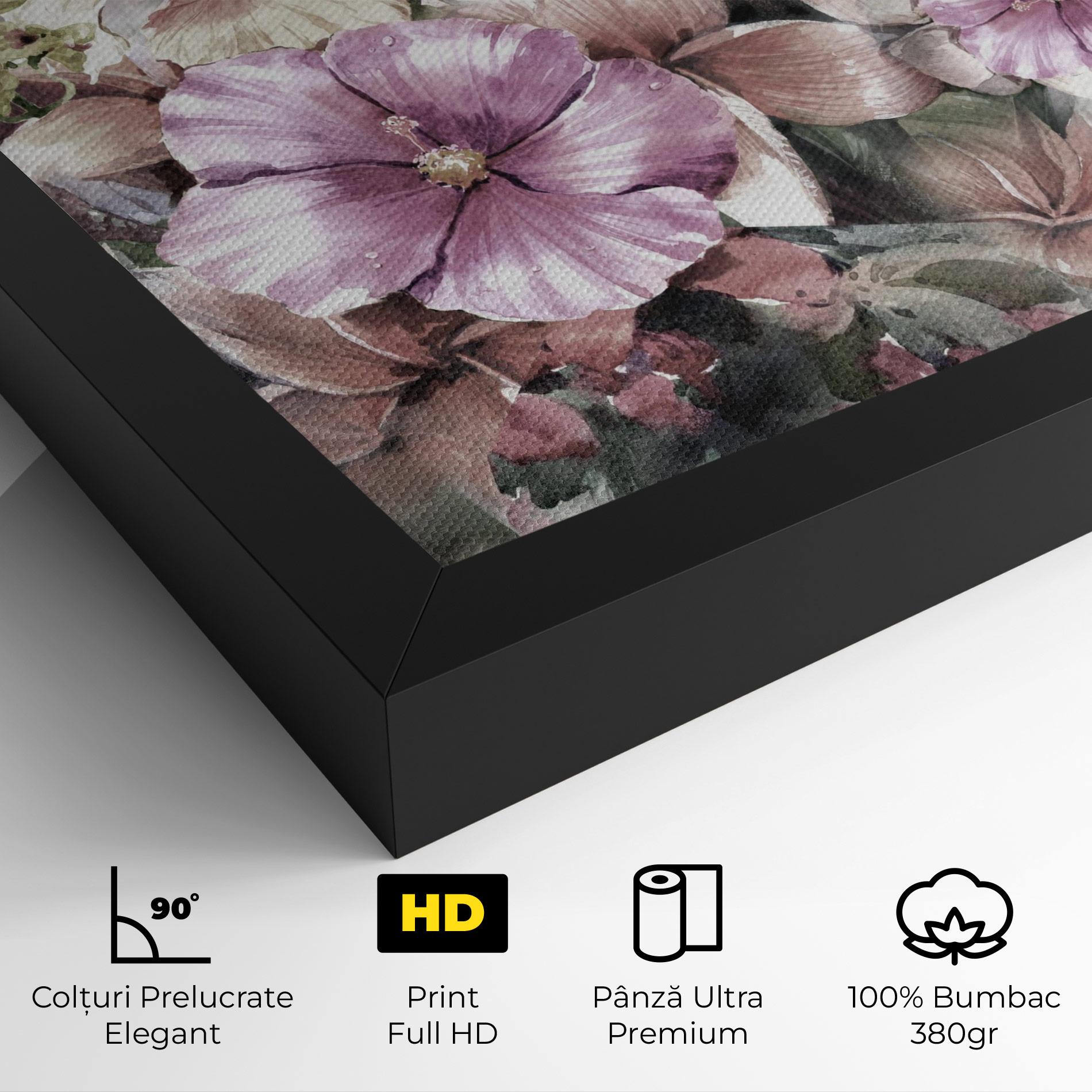 Tablou Canvas Contrastul De Flori mockup 4